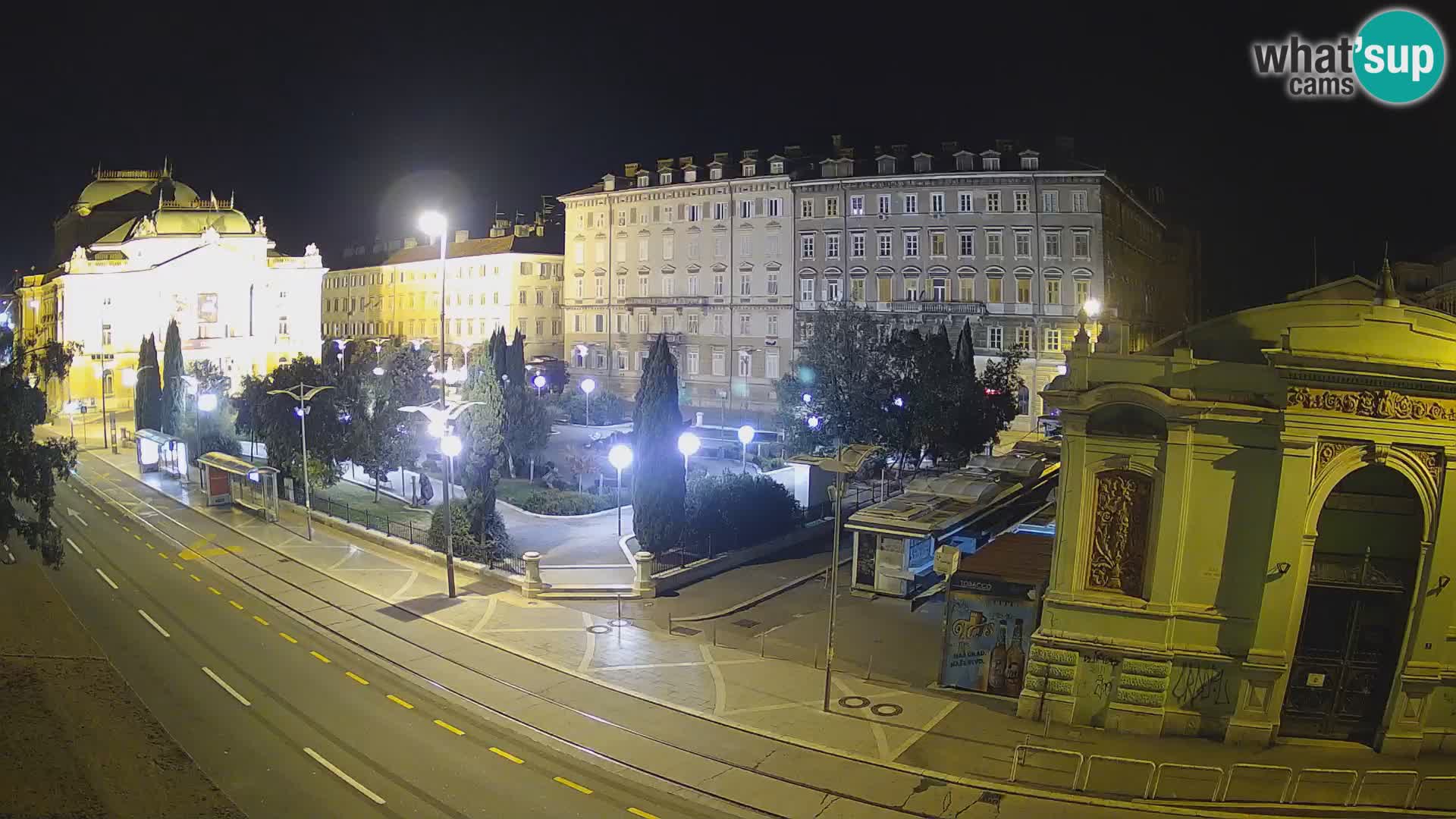 Webcam Rijeka – Park and  Croatian National Theatre Ivan pl. Zajc