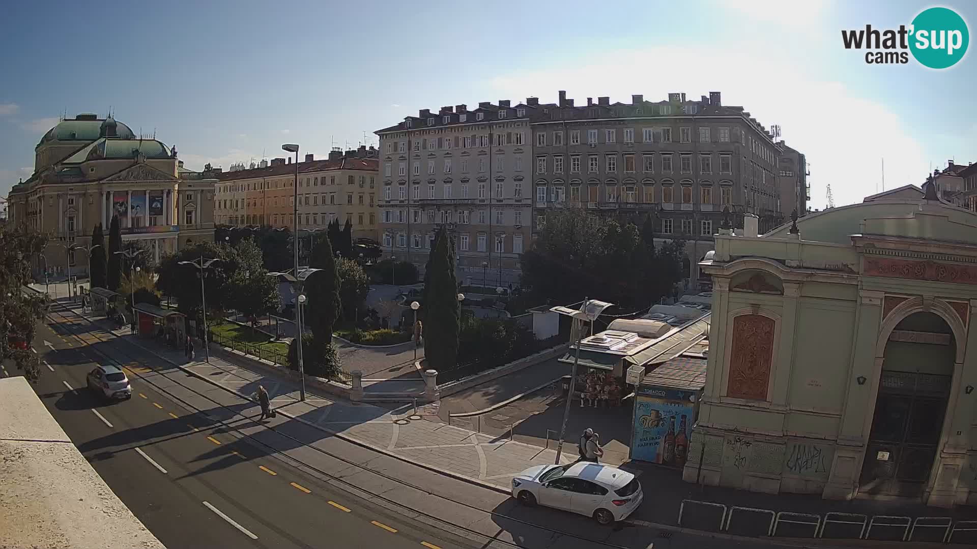 Webcam Rijeka – Park and  Croatian National Theatre Ivan pl. Zajc