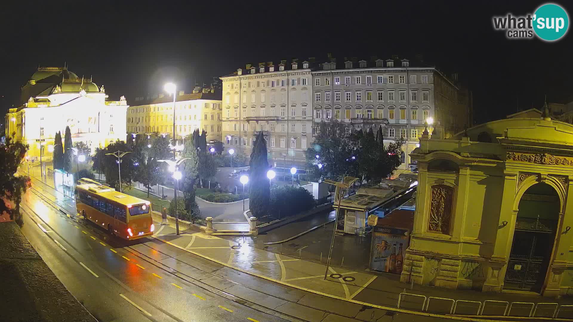 Webcam Rijeka – Parque i Teatro Nacional Croato Ivan pl. Zajc