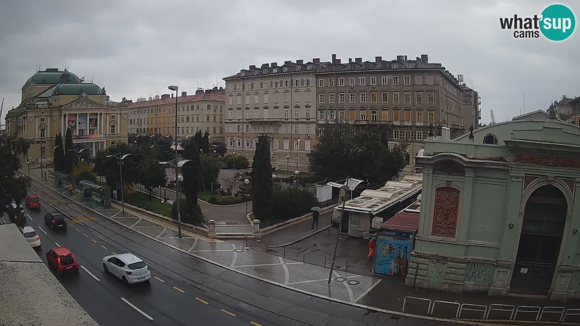Webcam Rijeka – Park and  Croatian National Theatre Ivan pl. Zajc