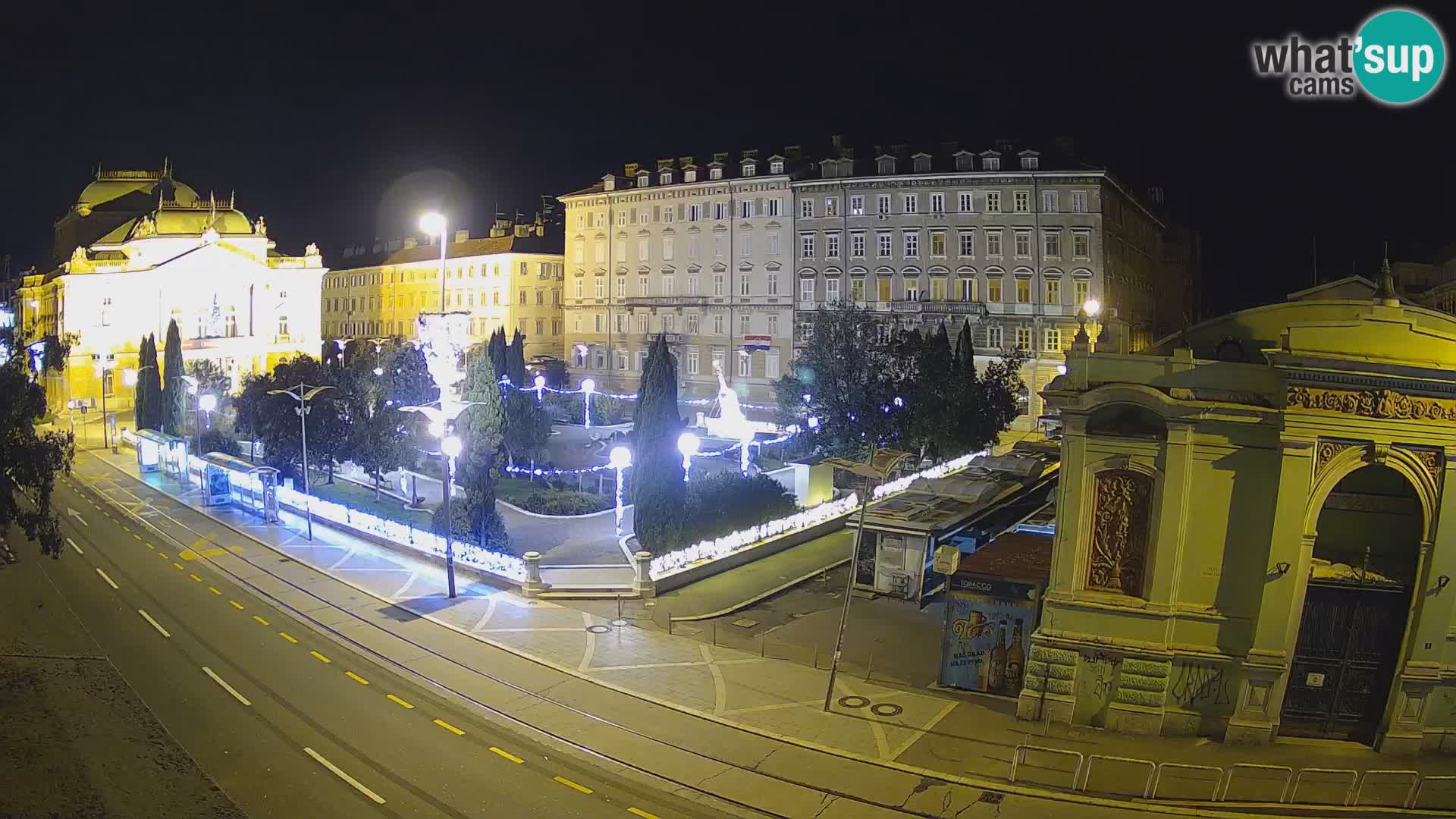 Webcam Rijeka – Park and  Croatian National Theatre Ivan pl. Zajc