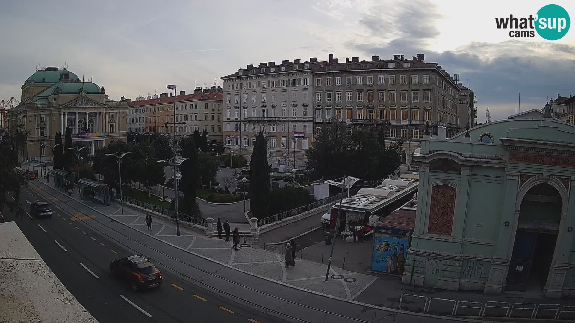 Webcam Rijeka – Parque i Teatro Nacional Croato Ivan pl. Zajc