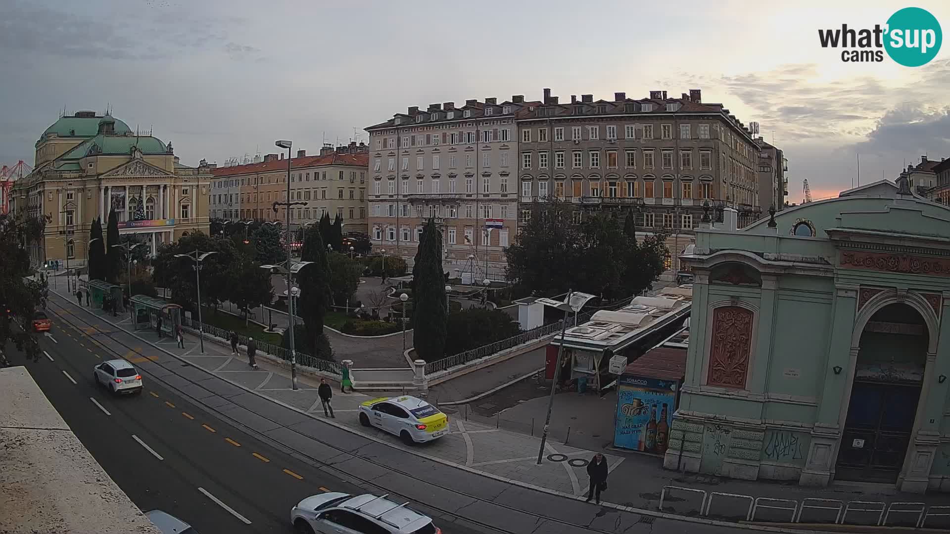 Webcam Rijeka – Park and  Croatian National Theatre Ivan pl. Zajc