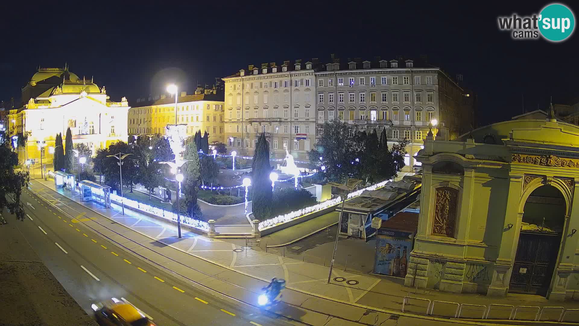Webcam Rijeka – Park and  Croatian National Theatre Ivan pl. Zajc