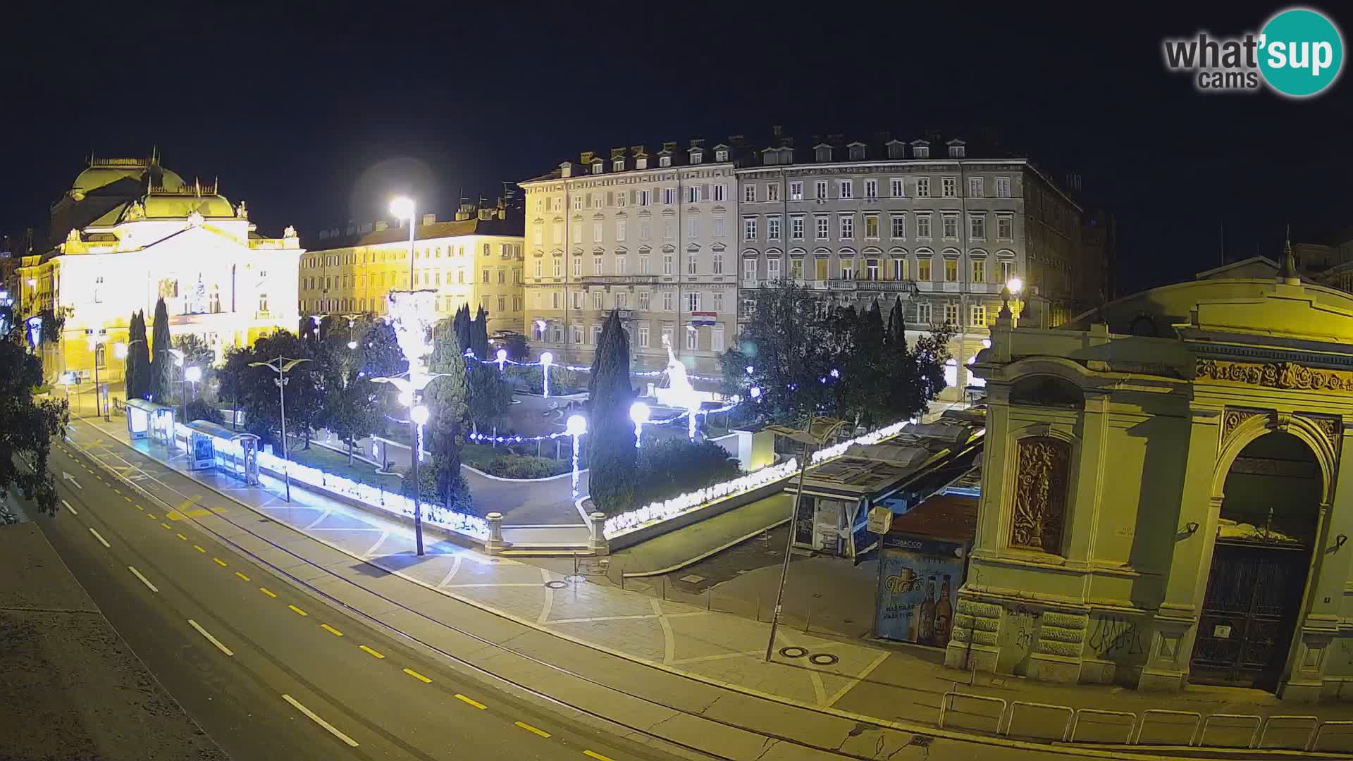 Webcam Rijeka – Parque i Teatro Nacional Croato Ivan pl. Zajc