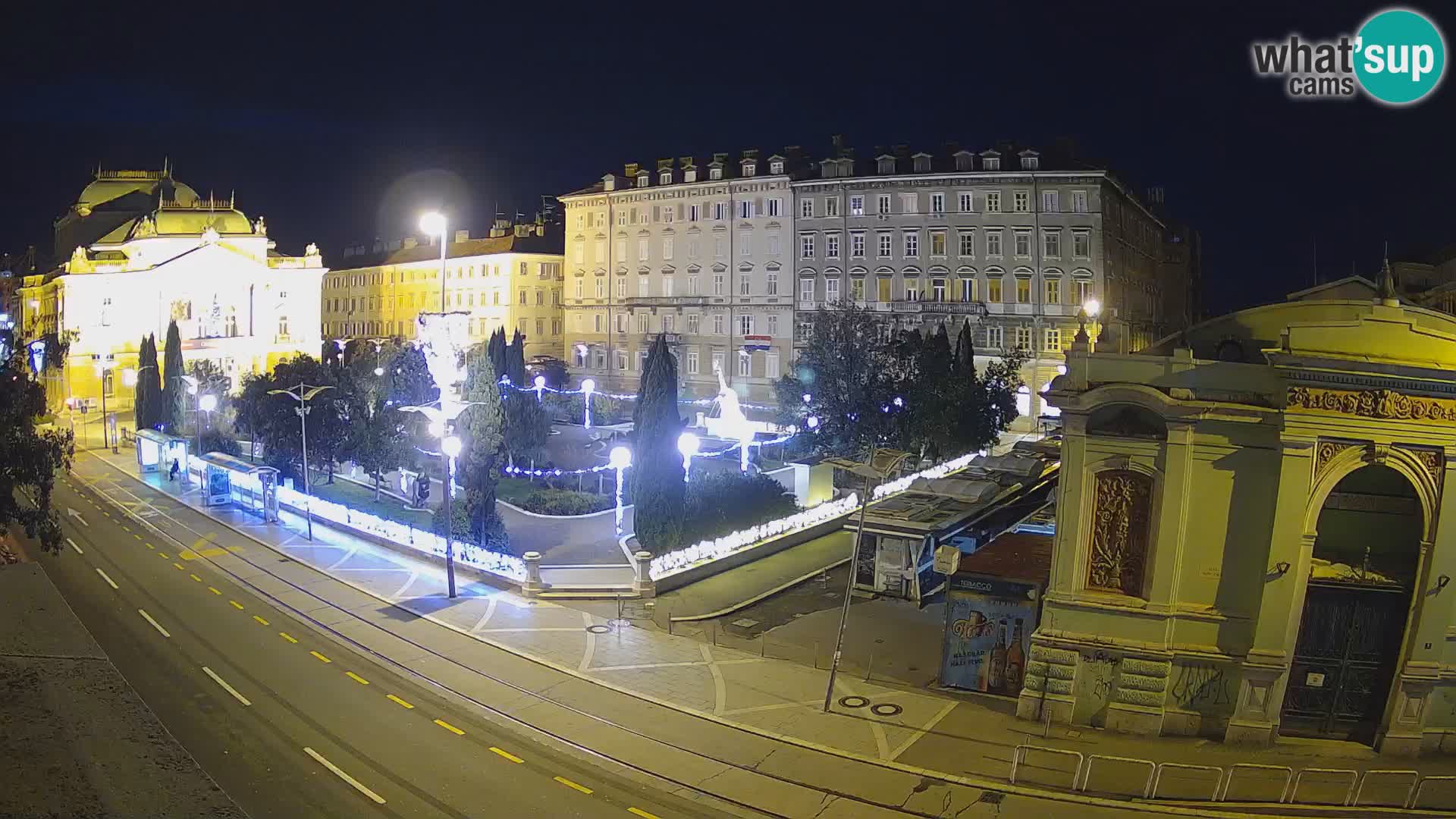 Webcam Rijeka – Park and  Croatian National Theatre Ivan pl. Zajc