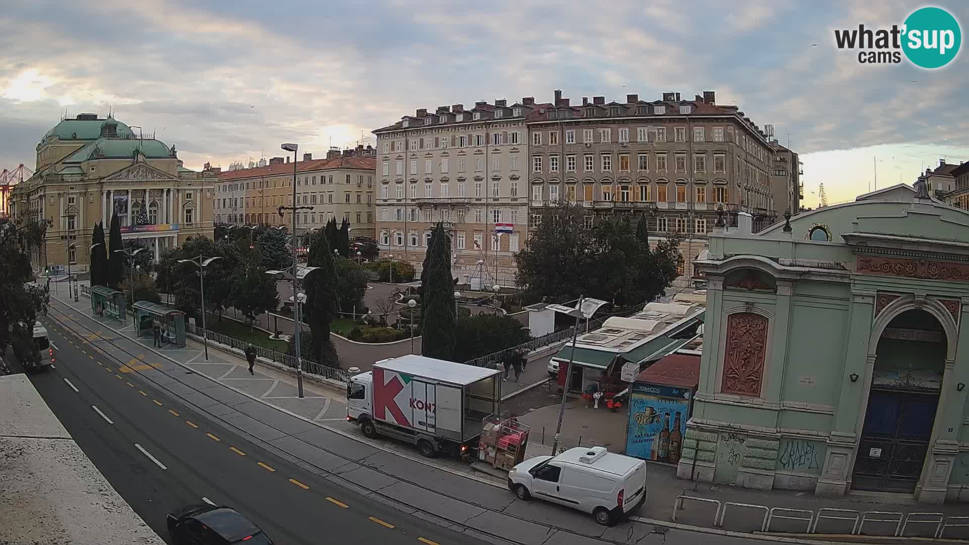 Webcam Fiume – Parco e Teatro nazionale Croato Ivan pl. Zajc