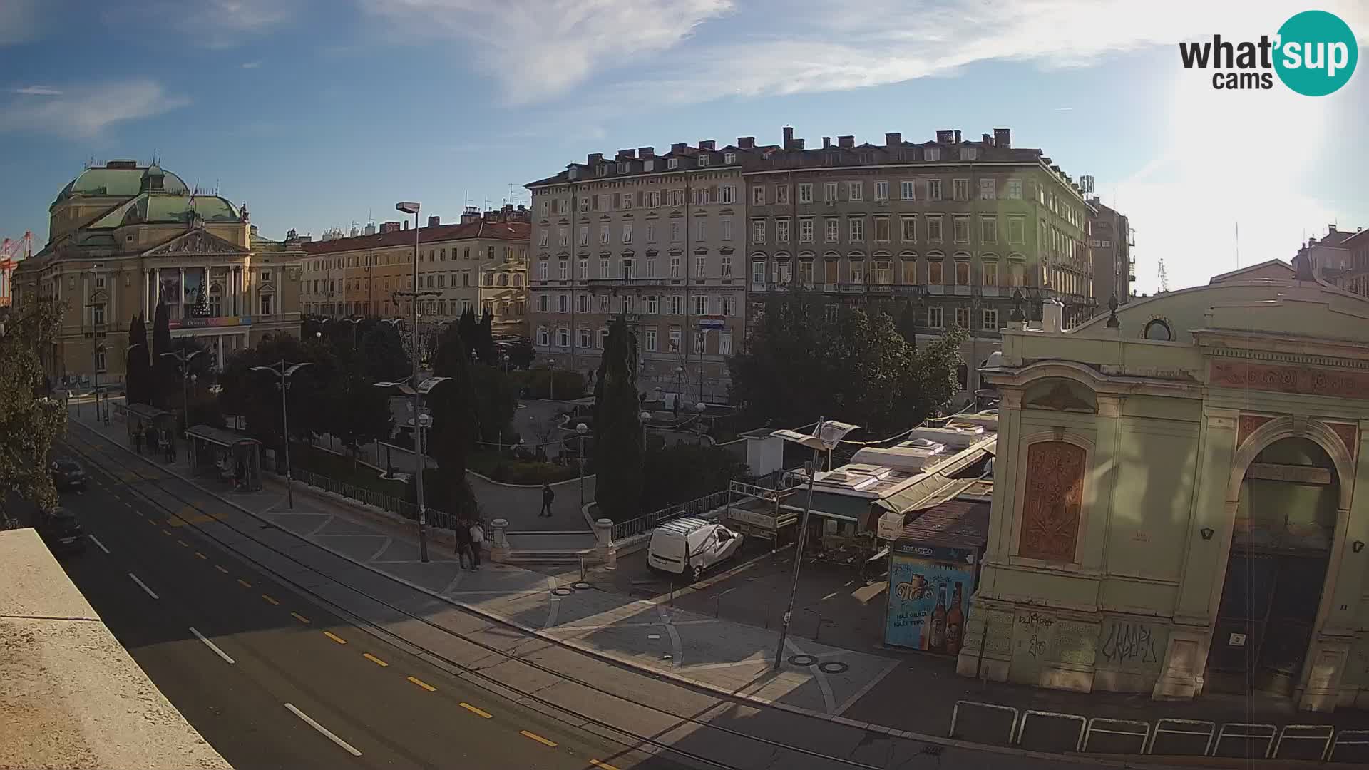 Webkam Rijeka – Park i Hrvatsko narodno kazalište Ivana pl. Zajc