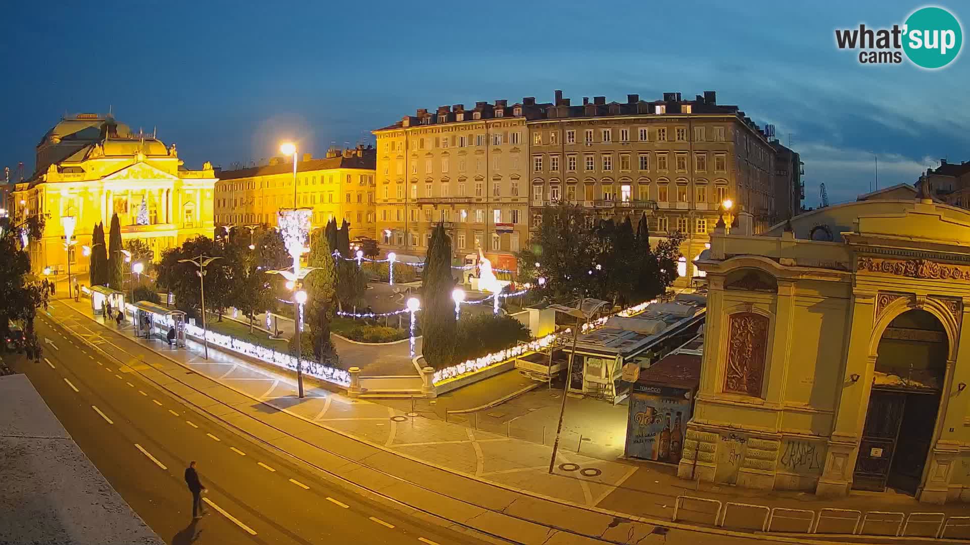 Webcam Fiume – Parco e Teatro nazionale Croato Ivan pl. Zajc