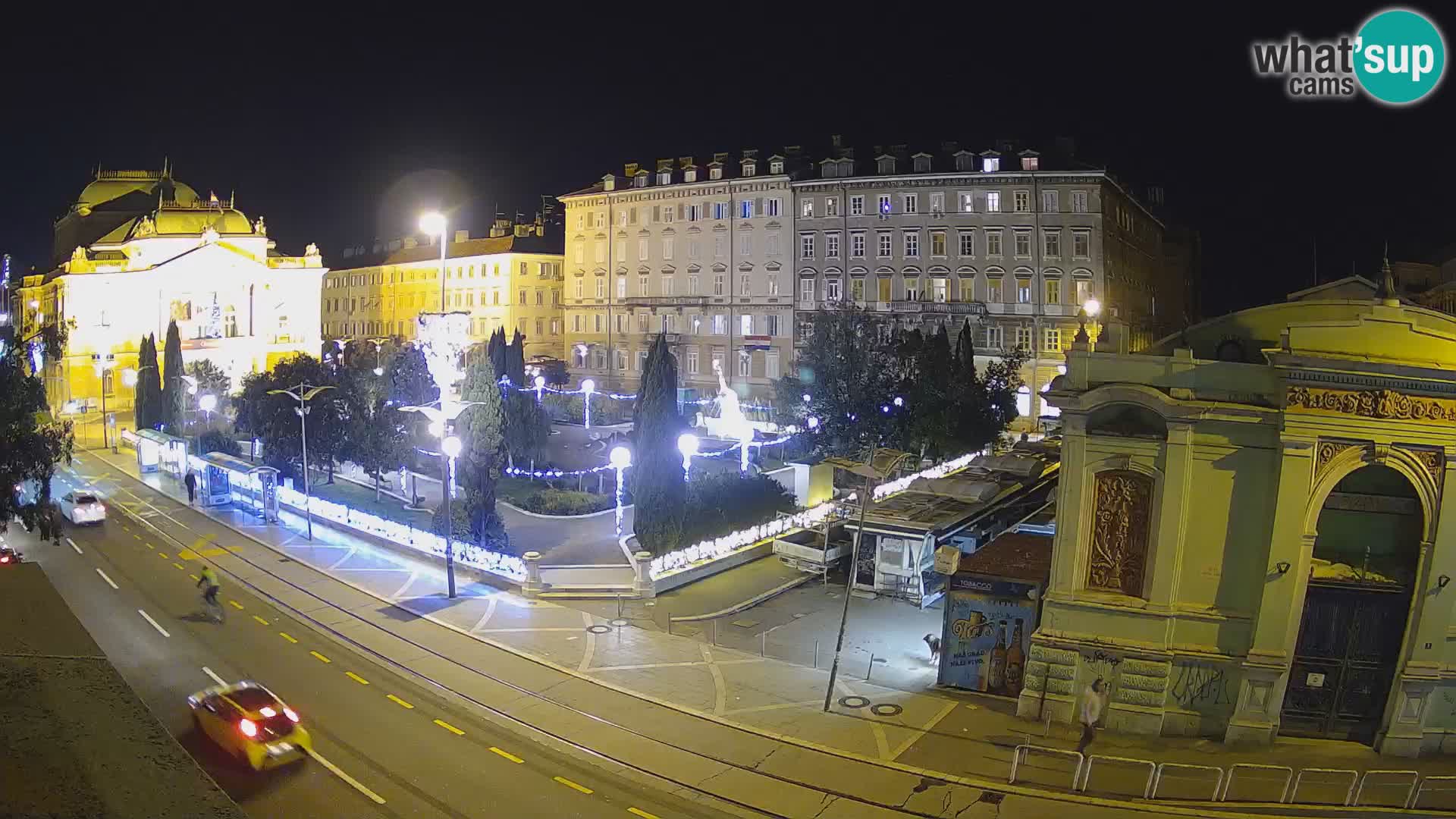 Webcam Rijeka – Park and  Croatian National Theatre Ivan pl. Zajc