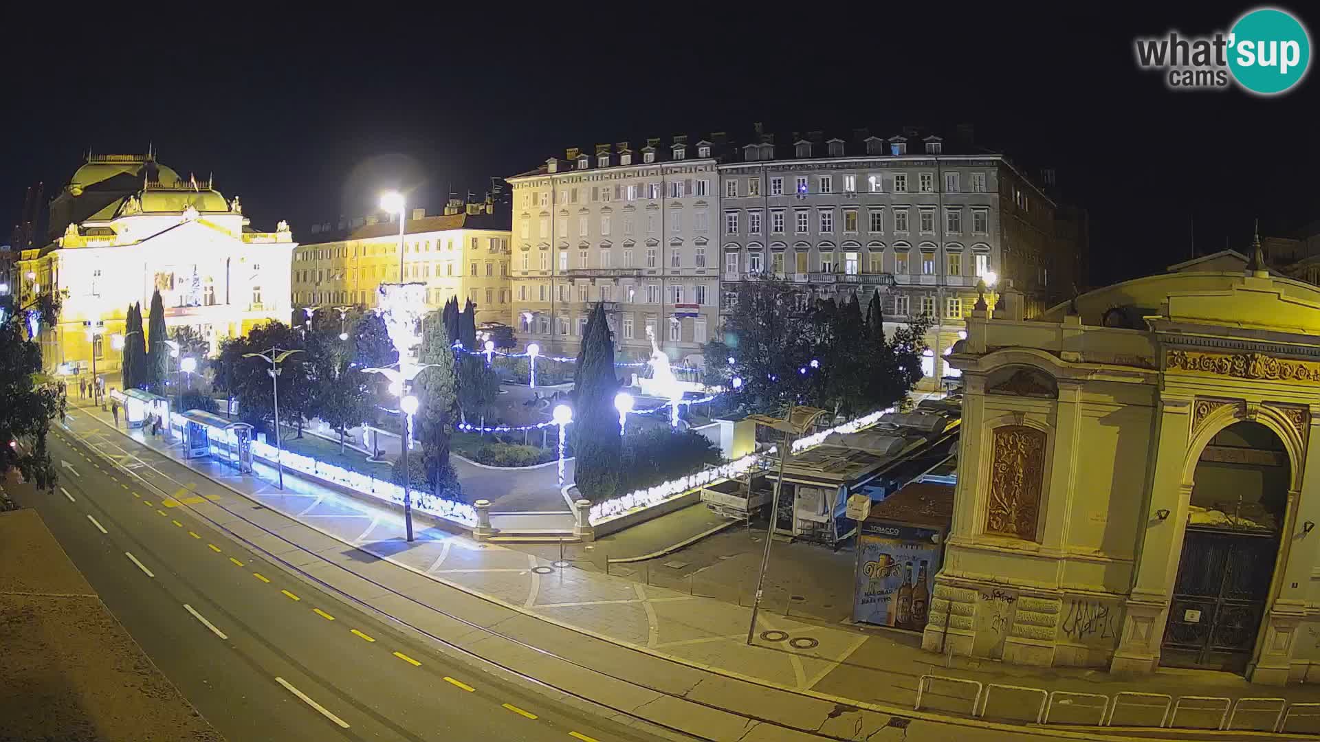 Webcam Rijeka – Park and  Croatian National Theatre Ivan pl. Zajc