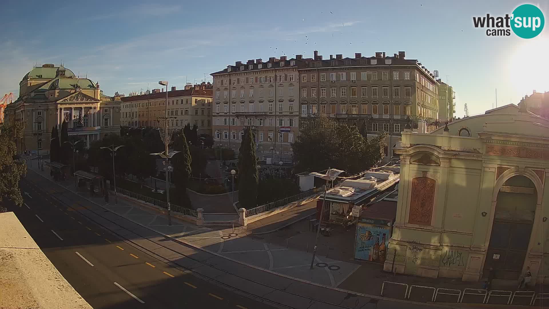 Webcam Rijeka – Park and  Croatian National Theatre Ivan pl. Zajc
