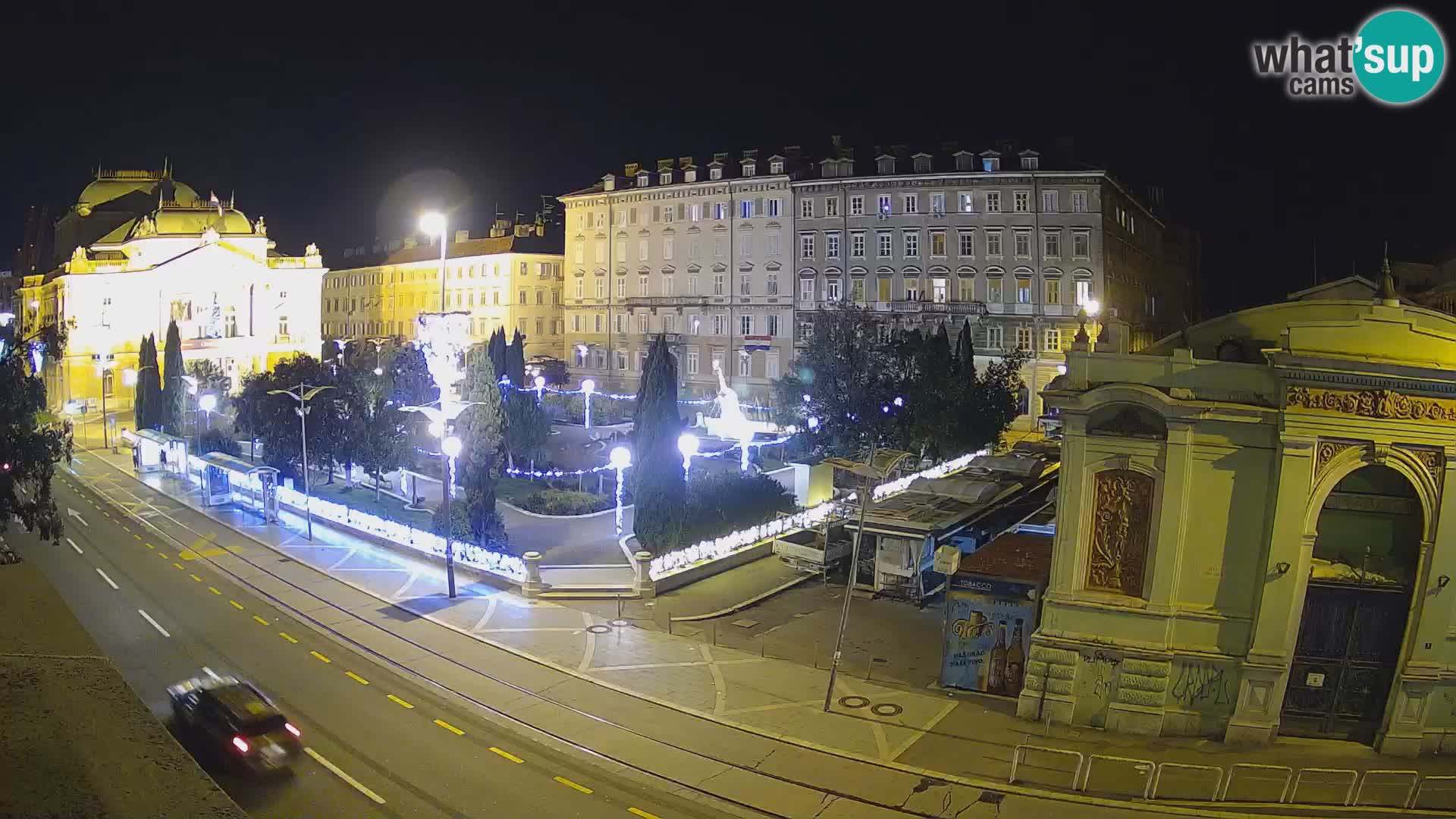 Webcam Fiume – Parco e Teatro nazionale Croato Ivan pl. Zajc