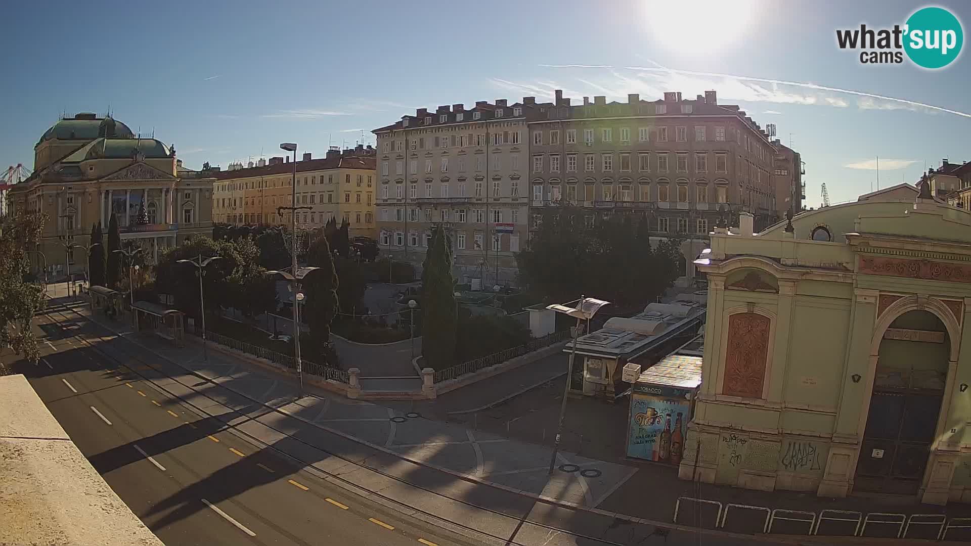 Webcam Rijeka – Park and  Croatian National Theatre Ivan pl. Zajc