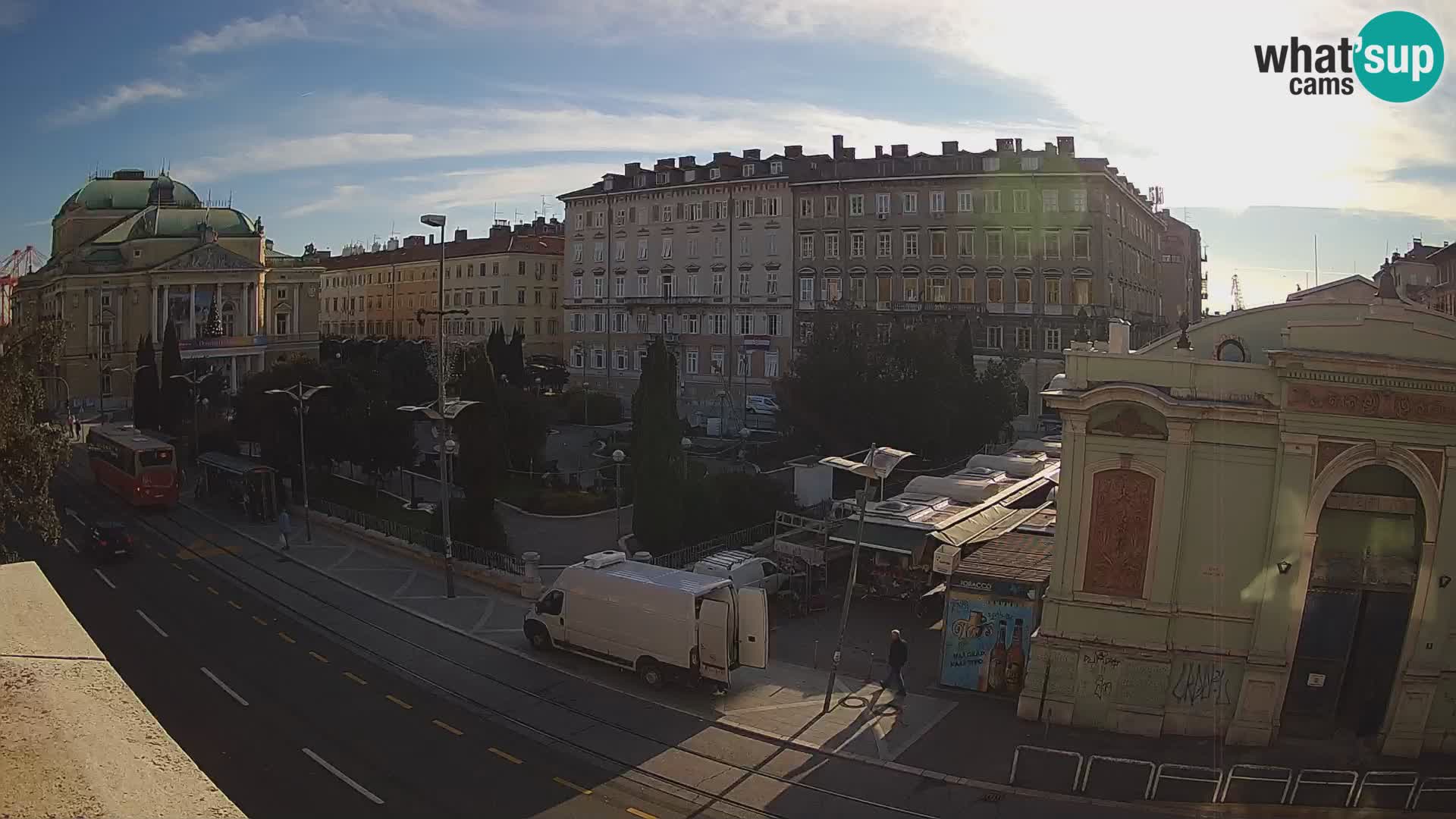 Webkam Rijeka – Park i Hrvatsko narodno kazalište Ivana pl. Zajc