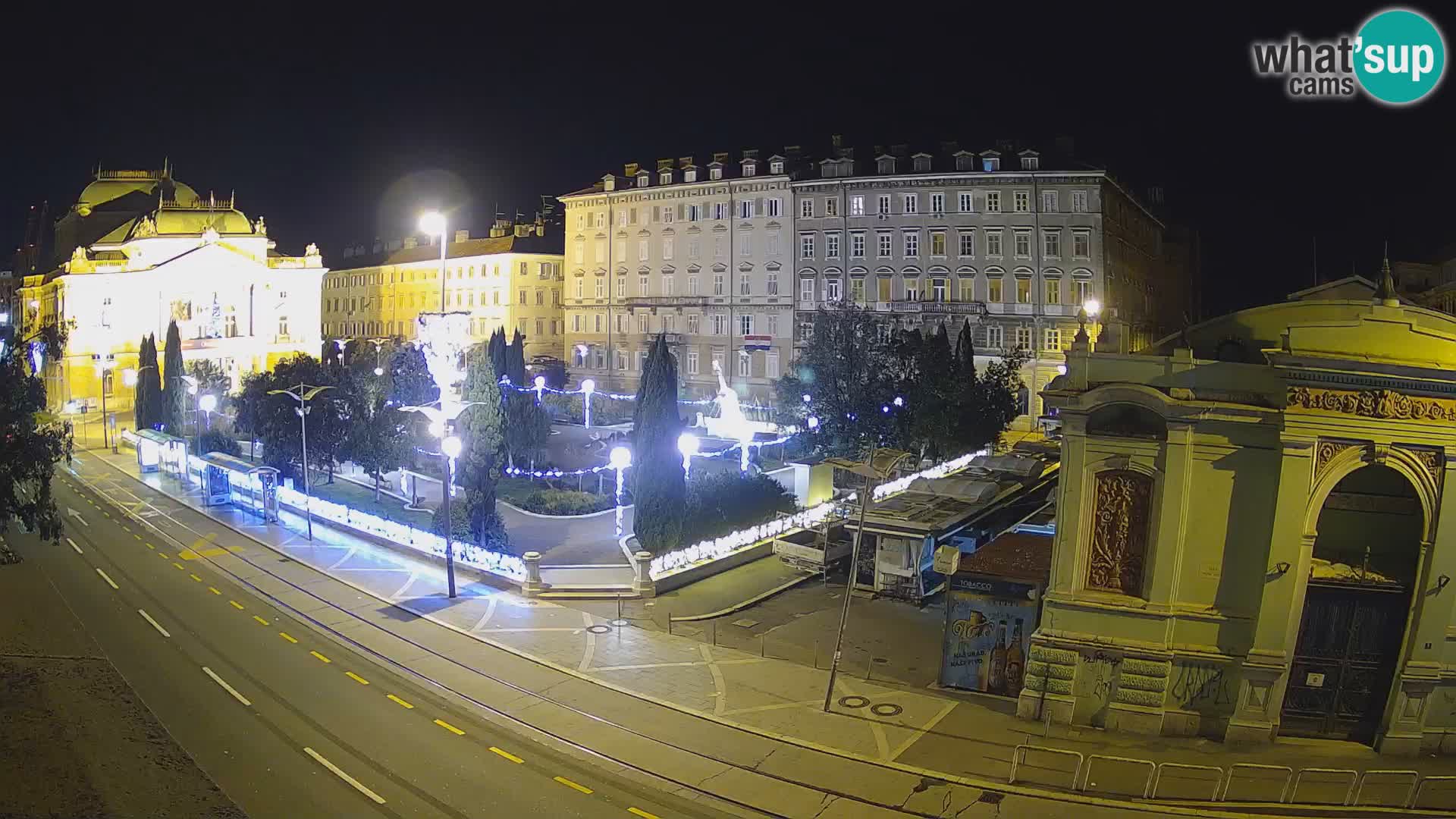 Webcam Rijeka – Park and  Croatian National Theatre Ivan pl. Zajc