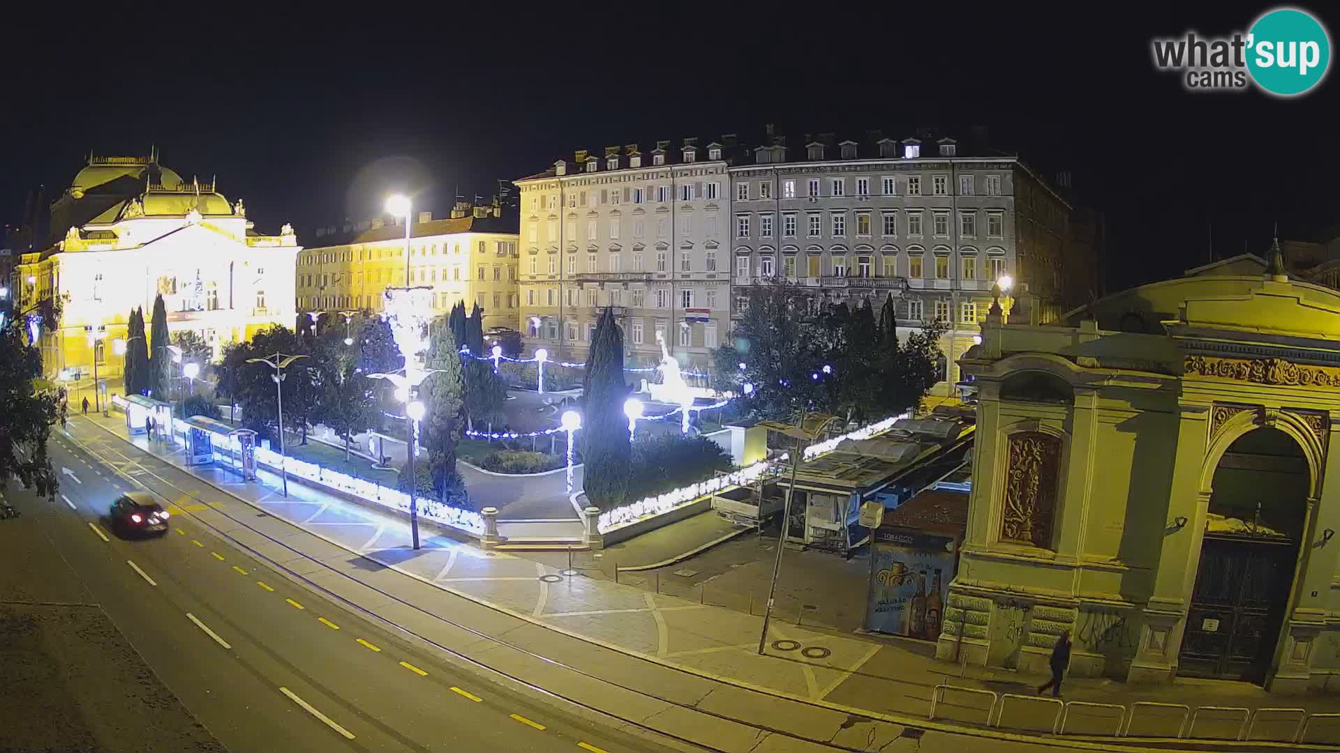 Webcam Fiume – Parco e Teatro nazionale Croato Ivan pl. Zajc