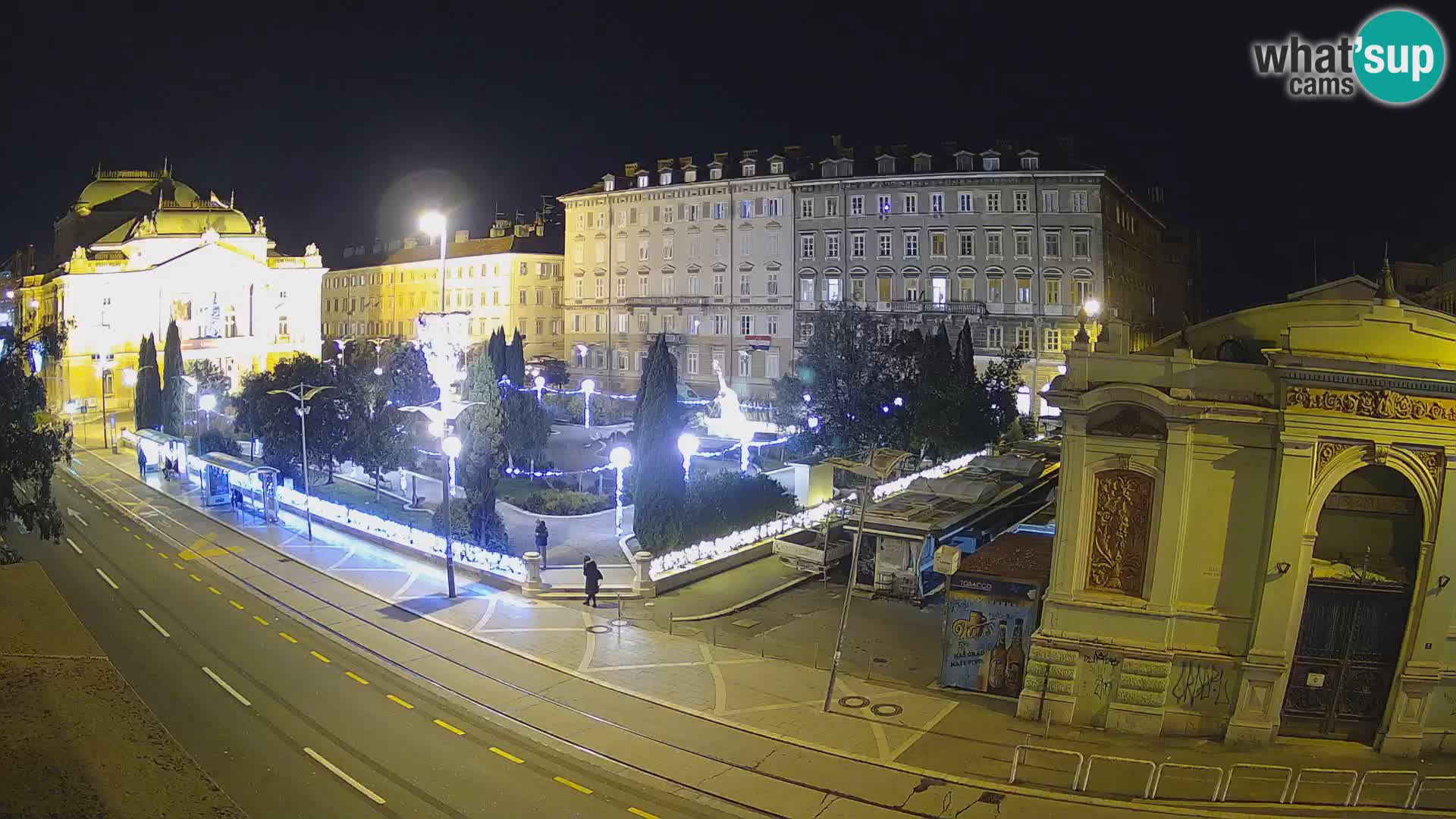 Webcam Rijeka – Park and  Croatian National Theatre Ivan pl. Zajc