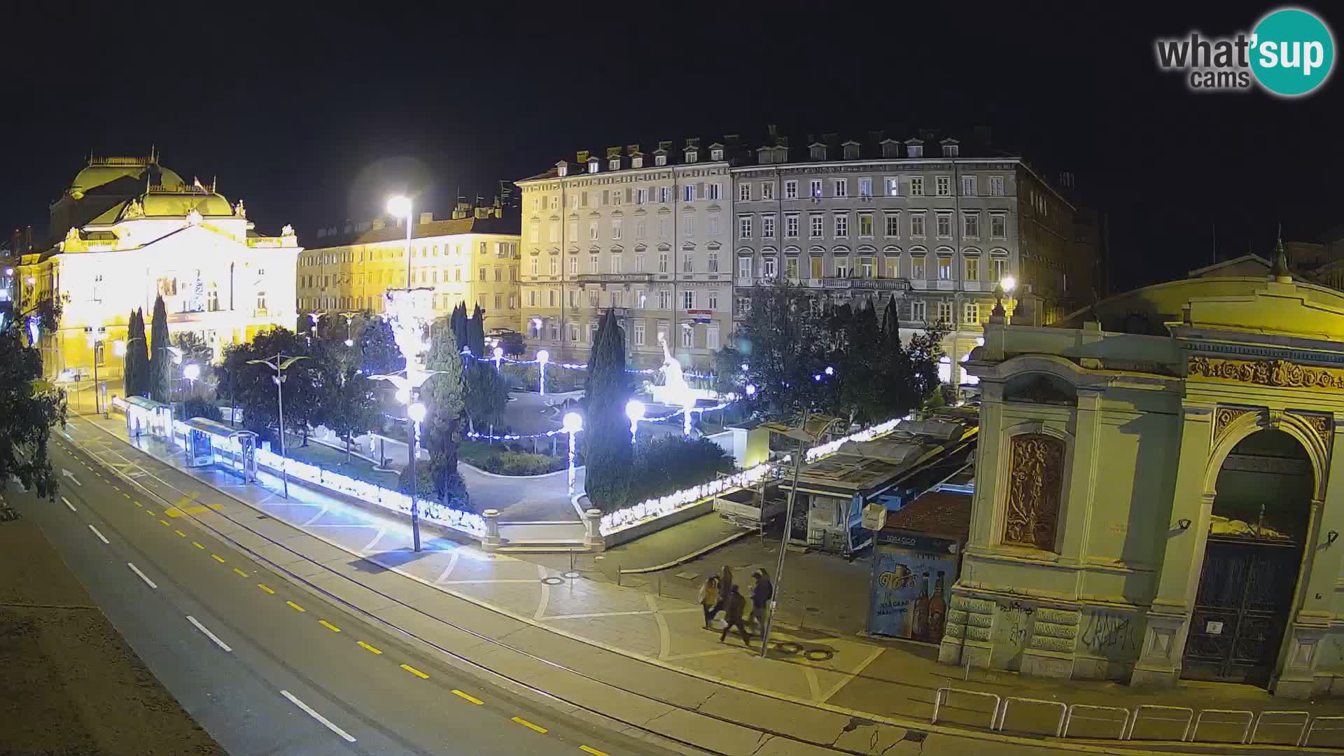 Webcam Rijeka – Park and  Croatian National Theatre Ivan pl. Zajc