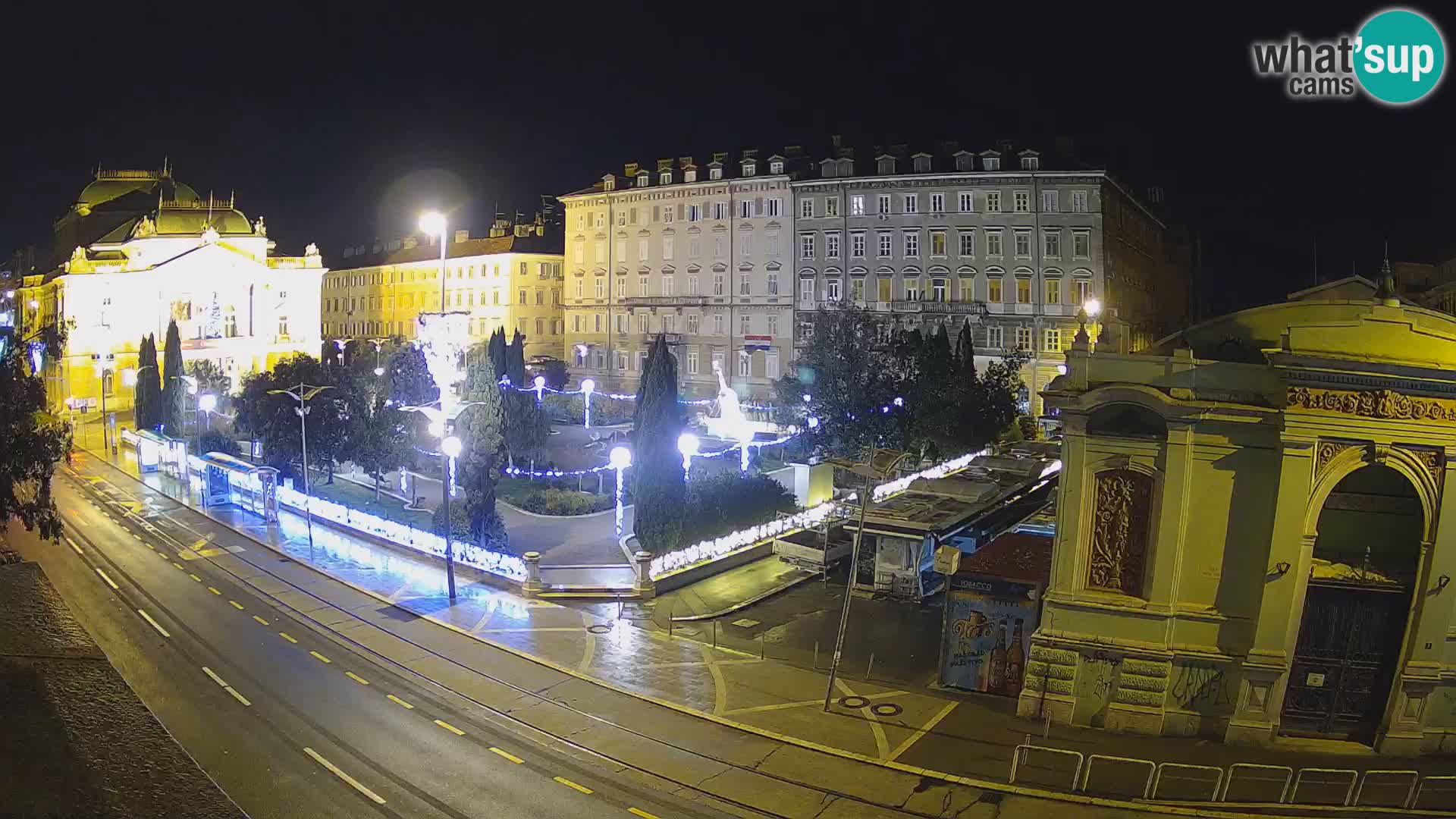 Webcam Fiume – Parco e Teatro nazionale Croato Ivan pl. Zajc