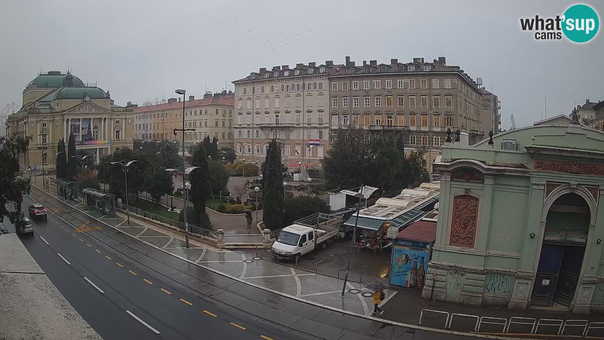 Webcam Rijeka – Park and  Croatian National Theatre Ivan pl. Zajc