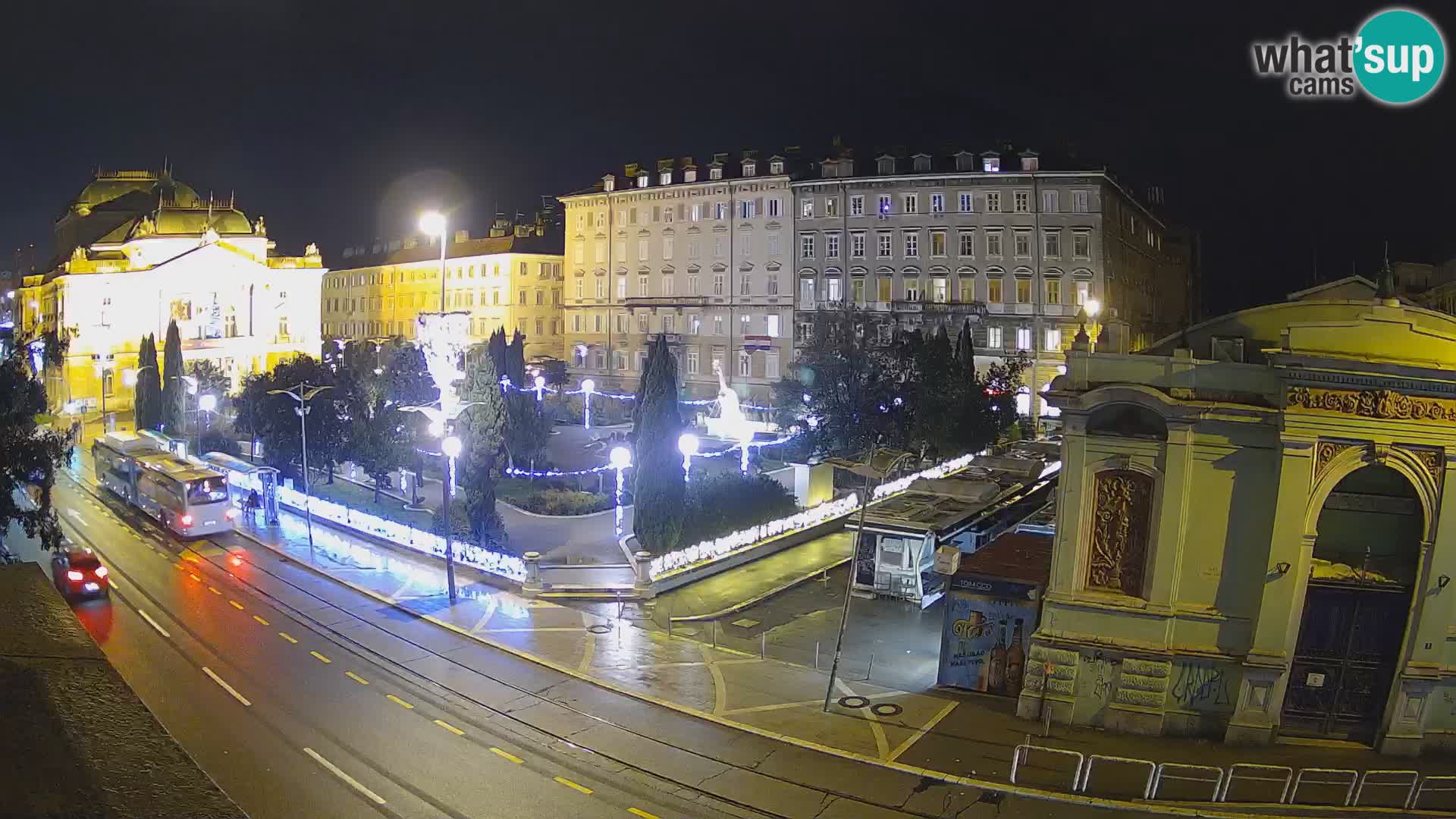 Webcam Rijeka – Park et Théâtre national croate Ivan pl. Zajc