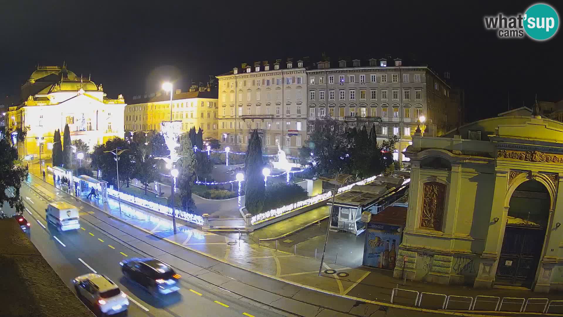 Webcam Rijeka – Parque i Teatro Nacional Croato Ivan pl. Zajc