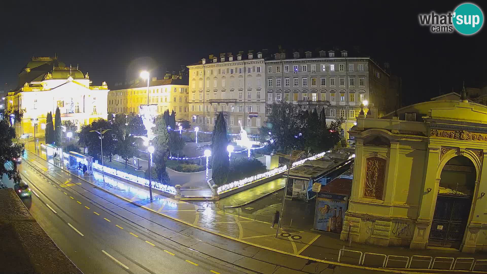 Webcam Rijeka – Park and  Croatian National Theatre Ivan pl. Zajc