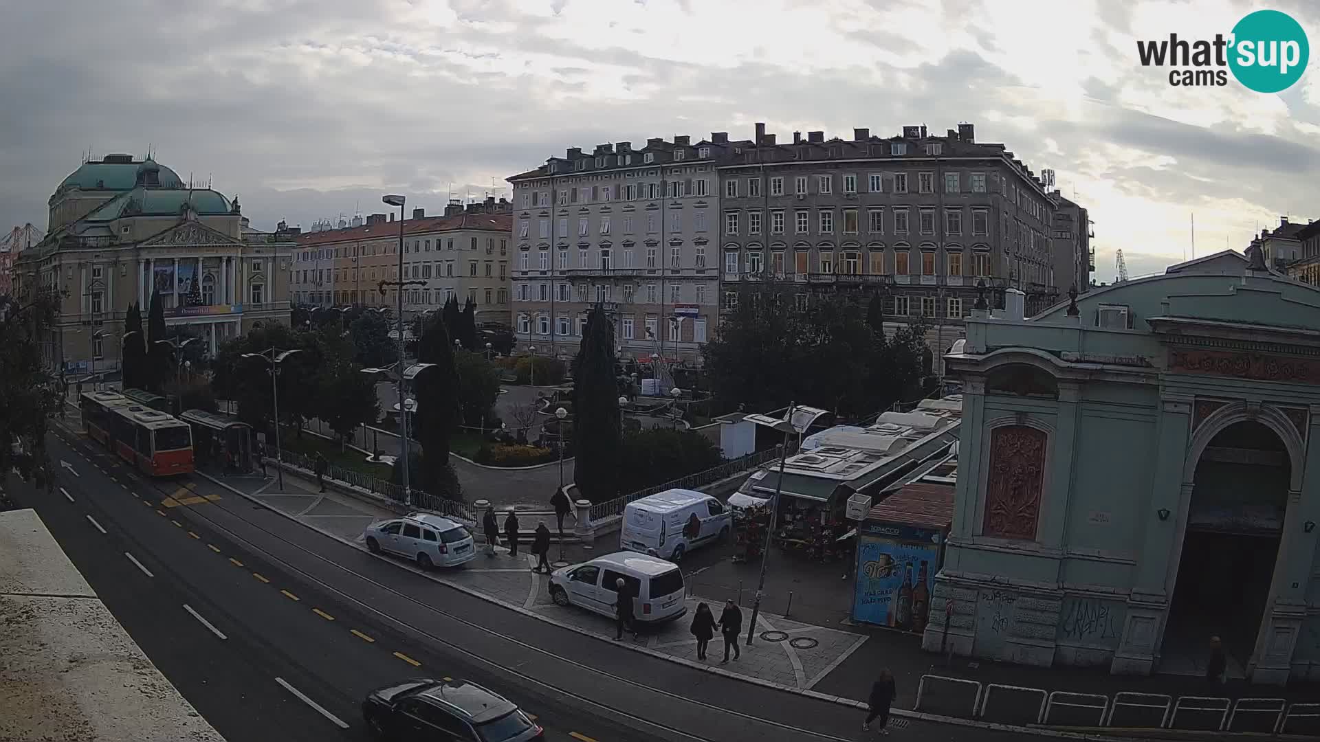 Webcam Rijeka – Parque i Teatro Nacional Croato Ivan pl. Zajc
