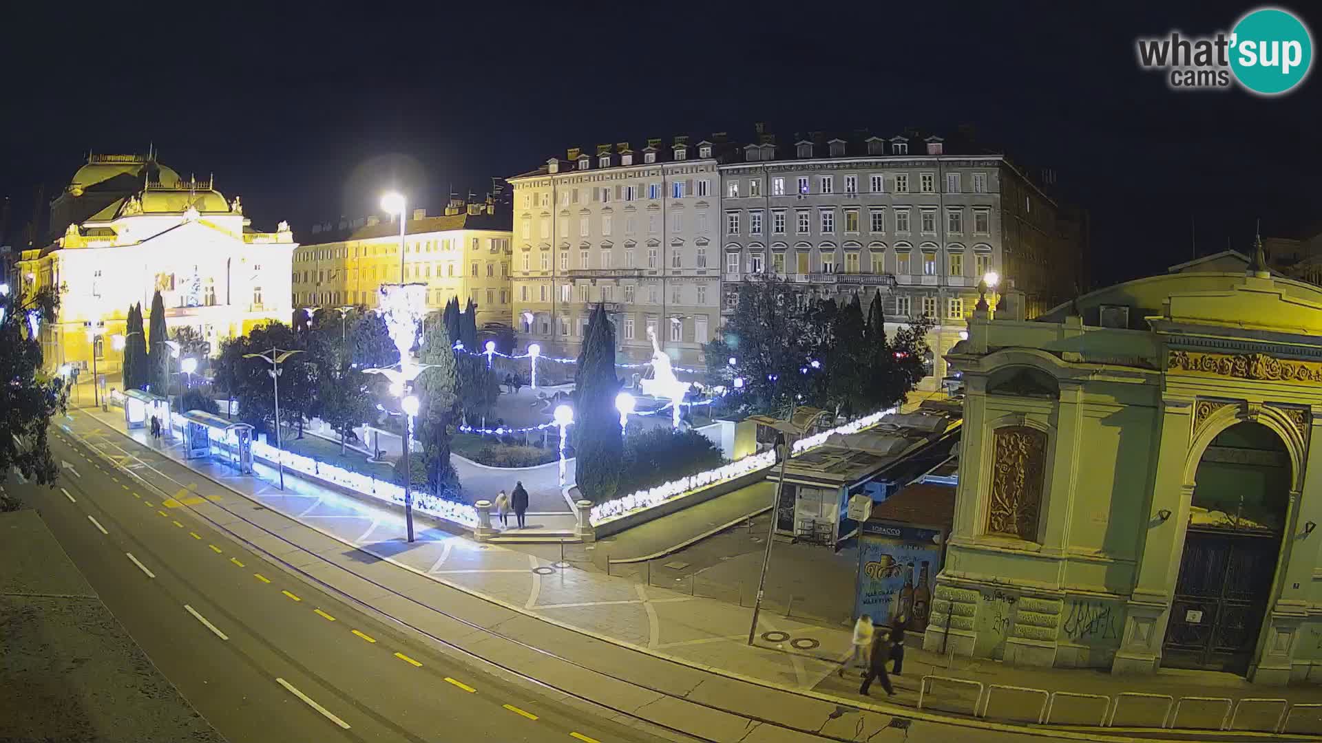 Webcam Rijeka – Parque i Teatro Nacional Croato Ivan pl. Zajc