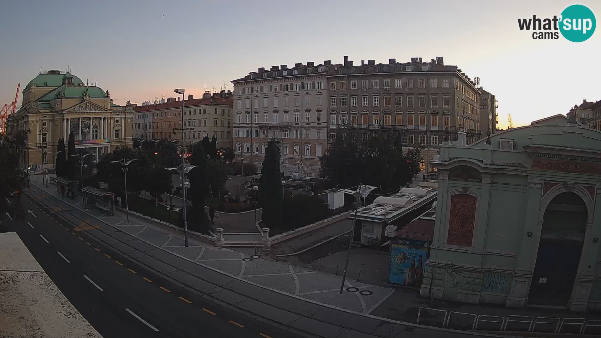 Webkam Rijeka – Park i Hrvatsko narodno kazalište Ivana pl. Zajc