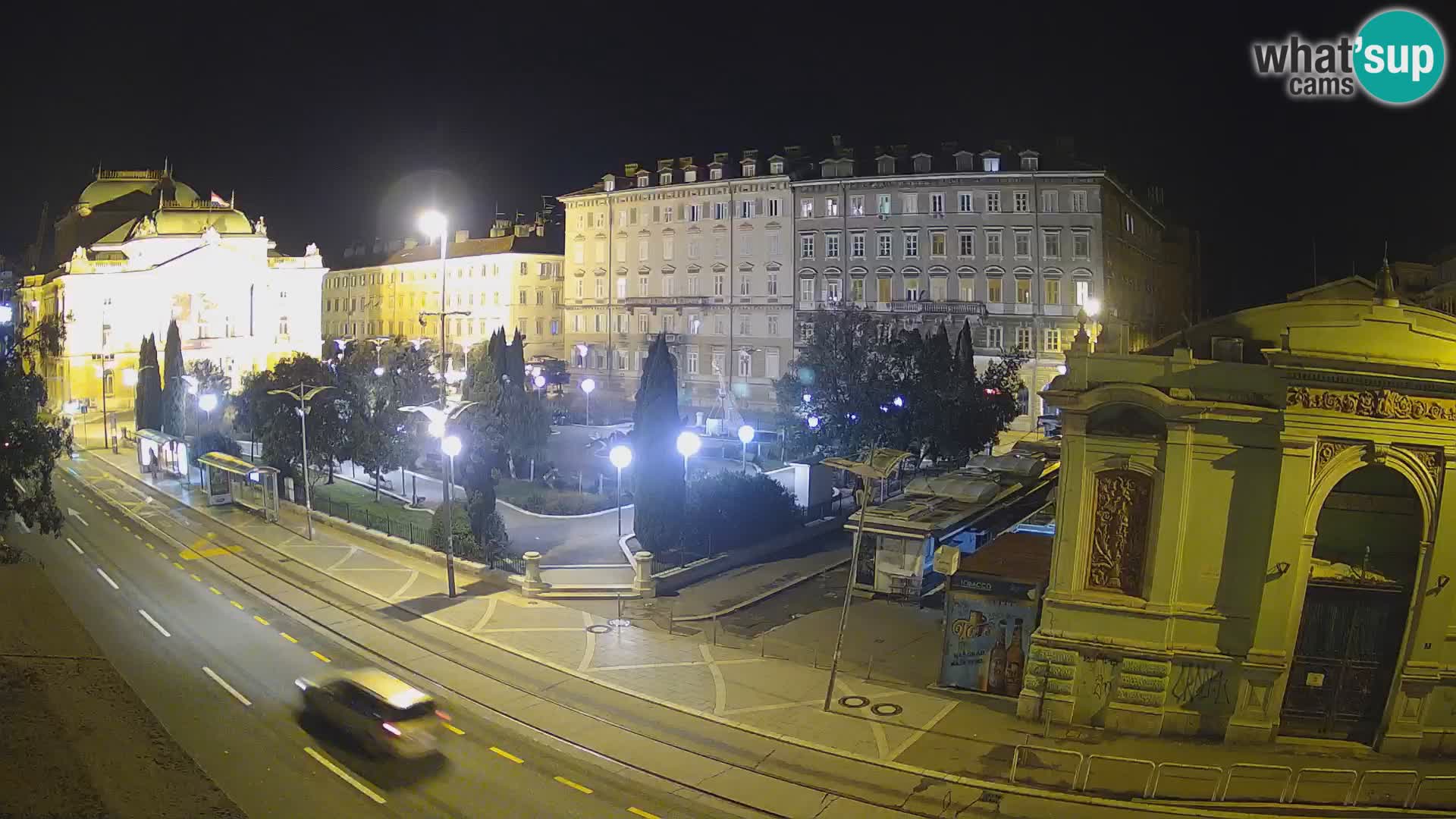 Webcam Rijeka – Parque i Teatro Nacional Croato Ivan pl. Zajc
