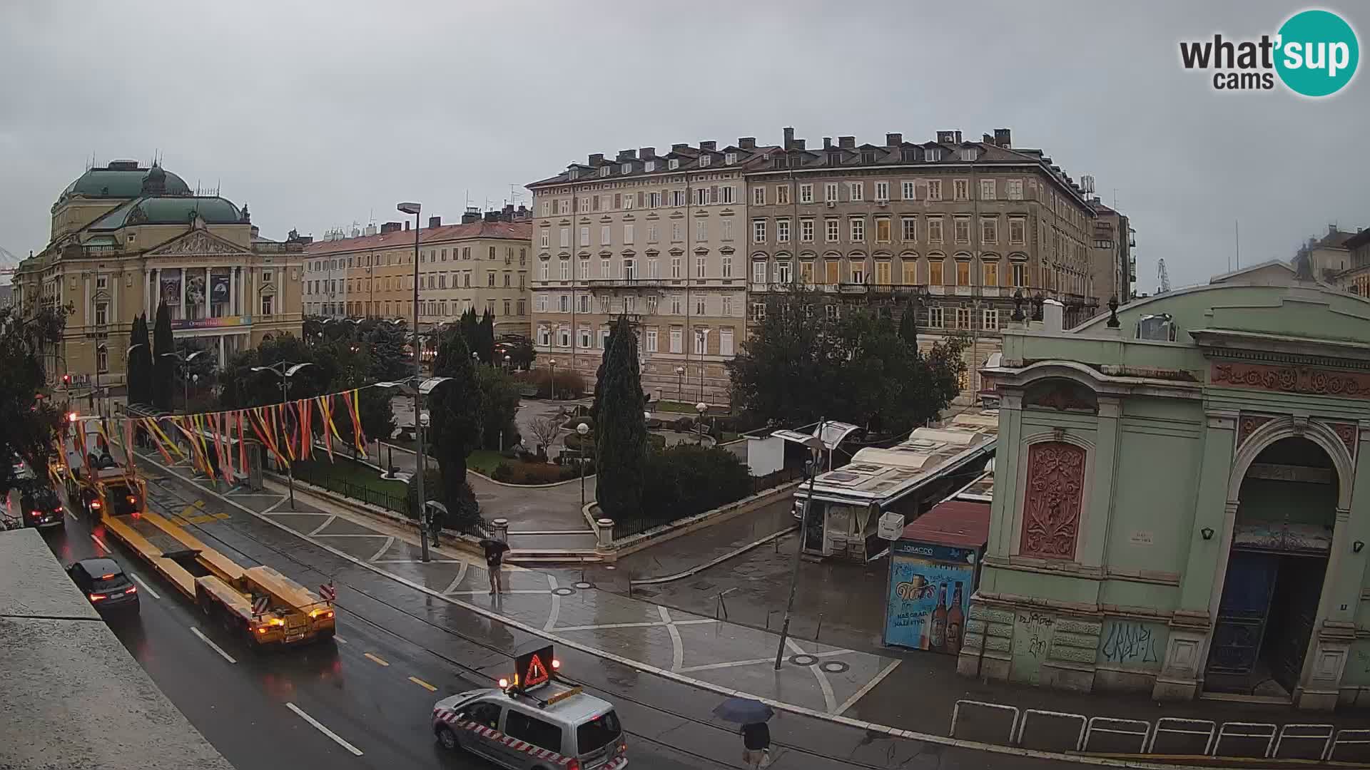 Webkam Rijeka – Park i Hrvatsko narodno kazalište Ivana pl. Zajc