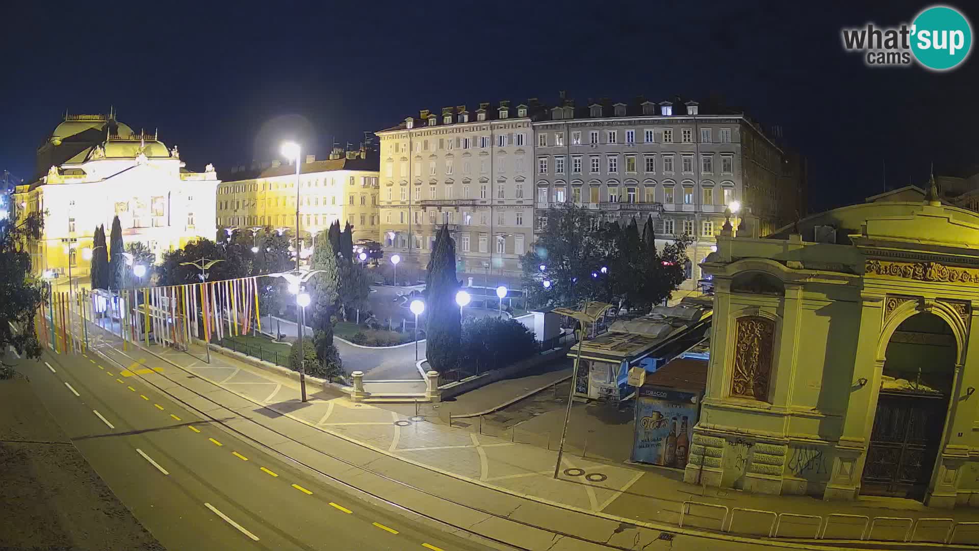Webcam Rijeka – Park and  Croatian National Theatre Ivan pl. Zajc