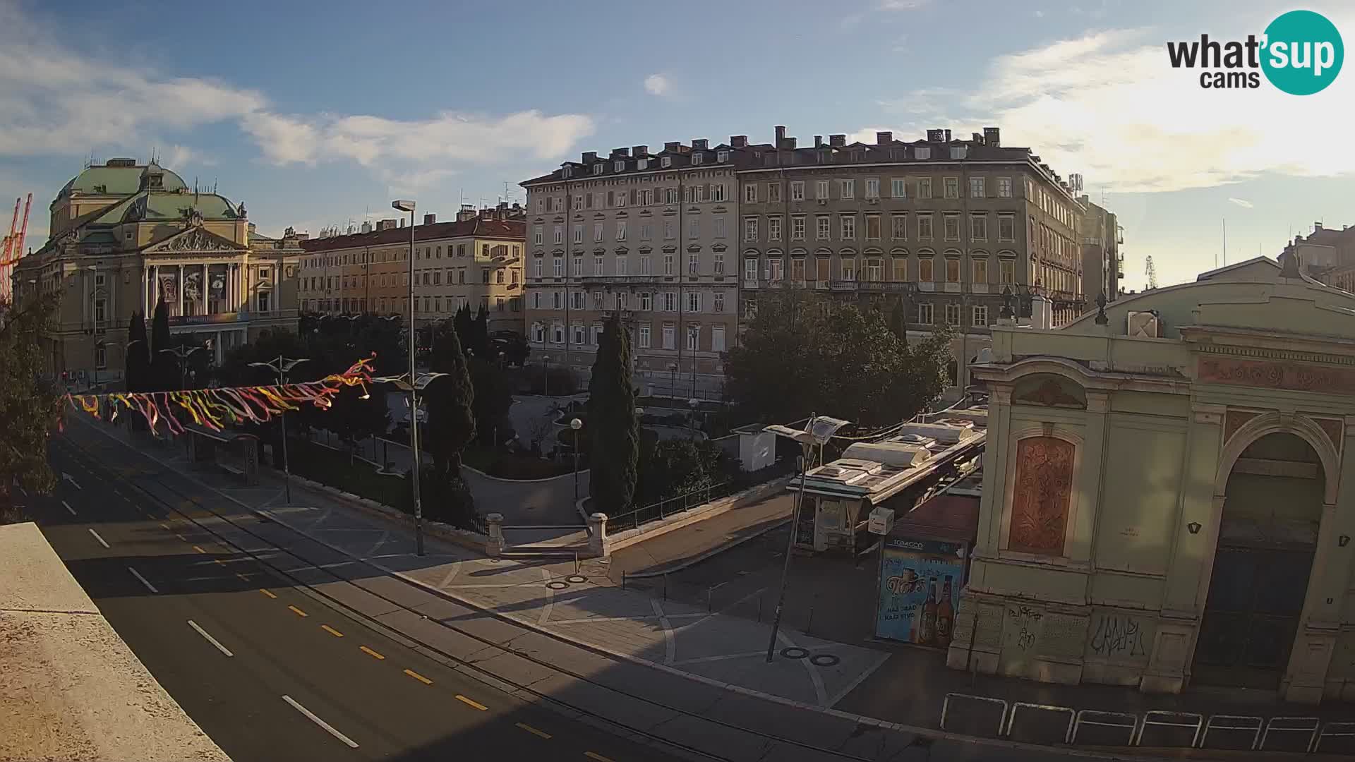 Webkam Rijeka – Park i Hrvatsko narodno kazalište Ivana pl. Zajc