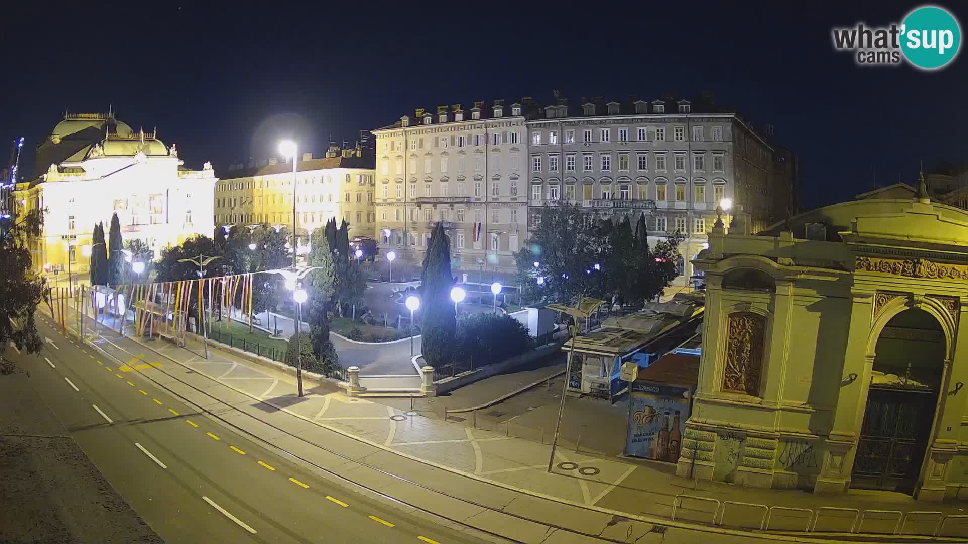 Webkam Rijeka – Park i Hrvatsko narodno kazalište Ivana pl. Zajc