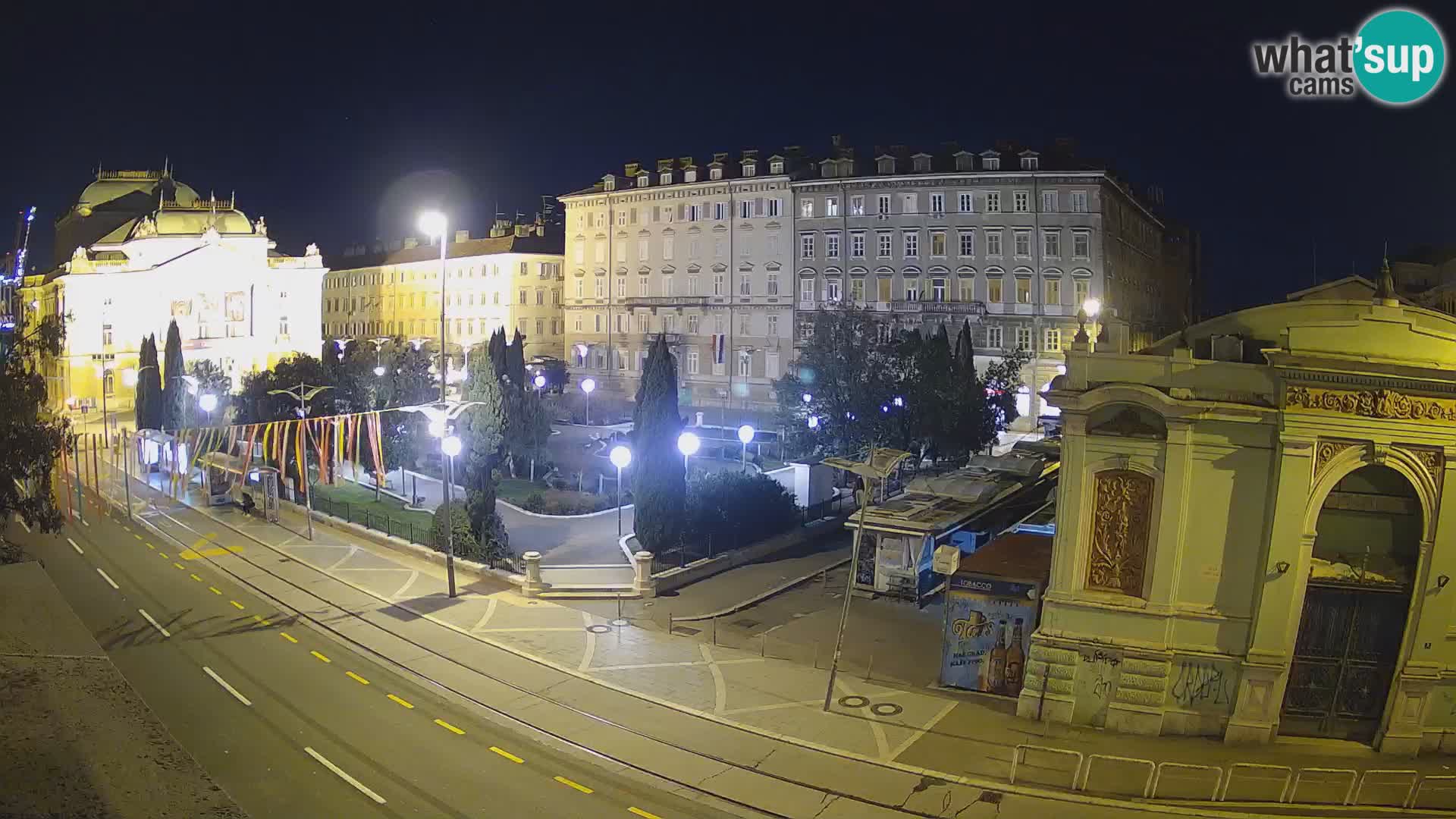 Webcam Fiume – Parco e Teatro nazionale Croato Ivan pl. Zajc