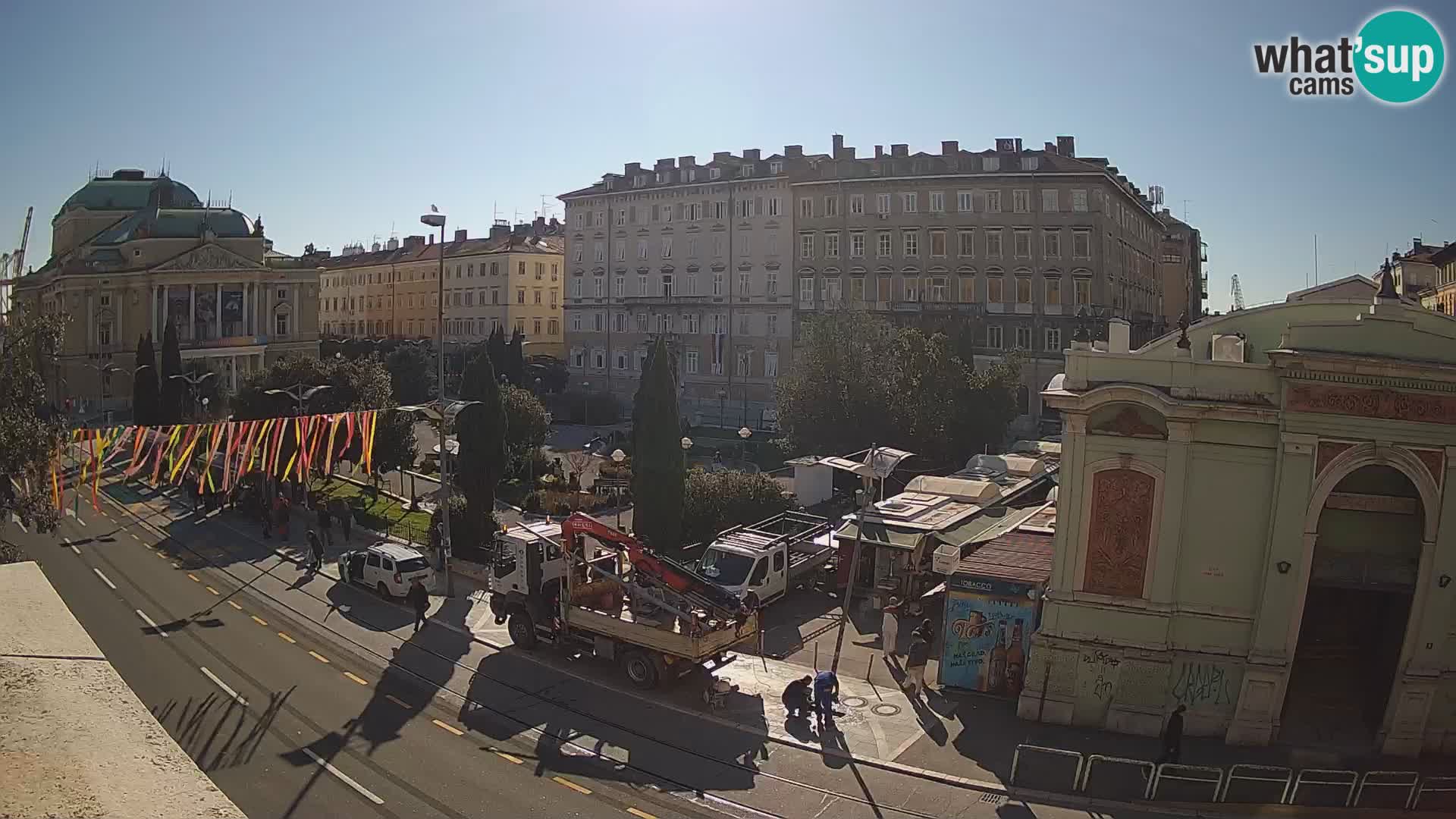 Webkam Rijeka – Park i Hrvatsko narodno kazalište Ivana pl. Zajc