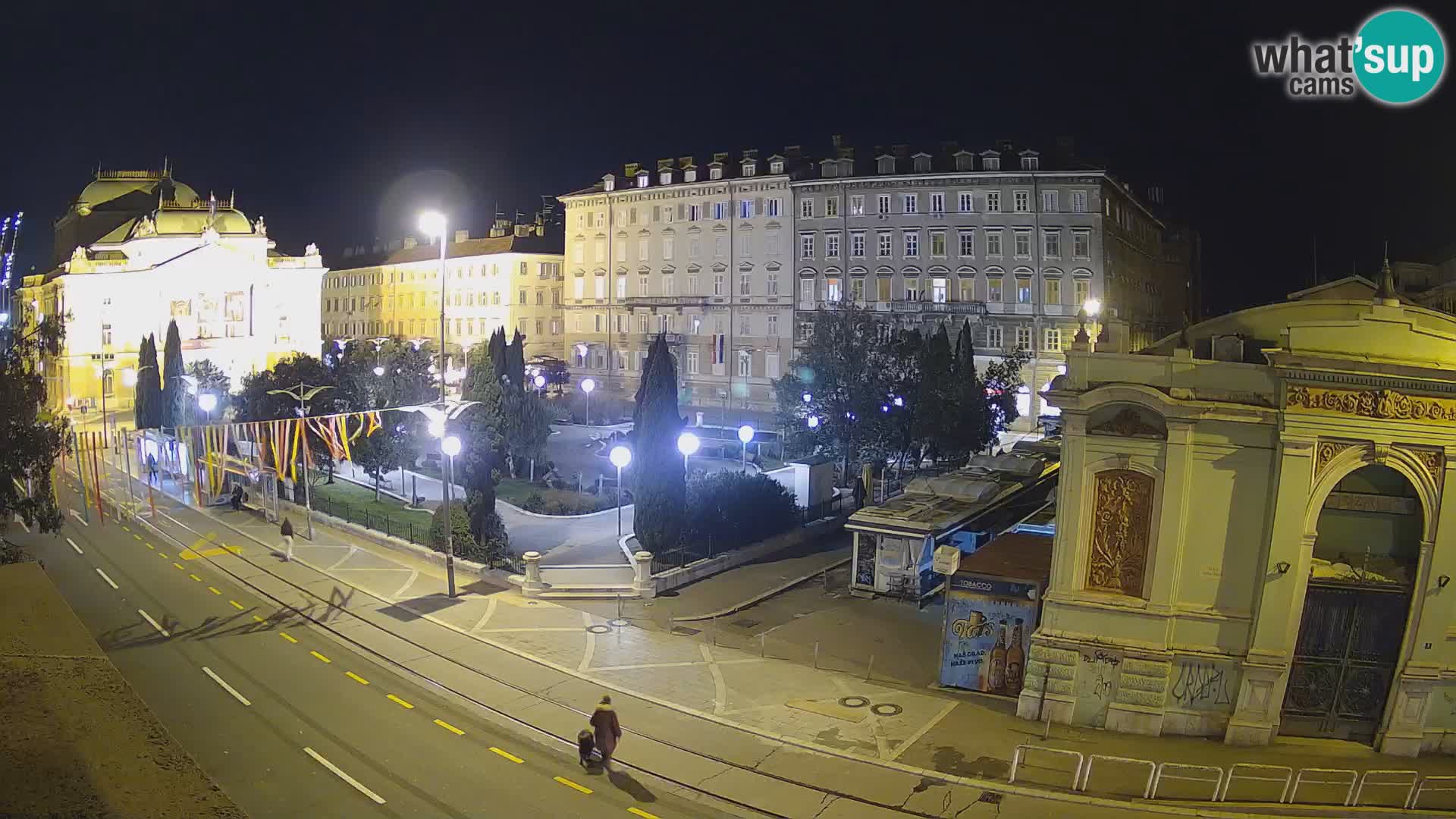 Webcam Rijeka – Park and  Croatian National Theatre Ivan pl. Zajc