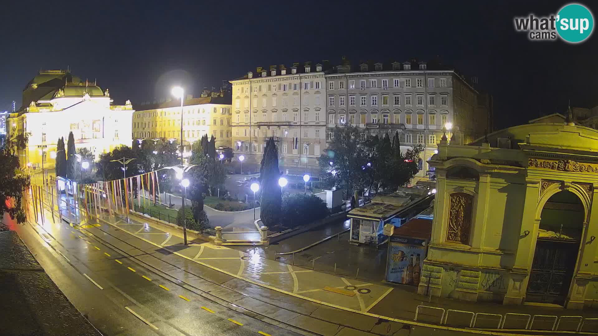 Webcam Rijeka – Park and  Croatian National Theatre Ivan pl. Zajc
