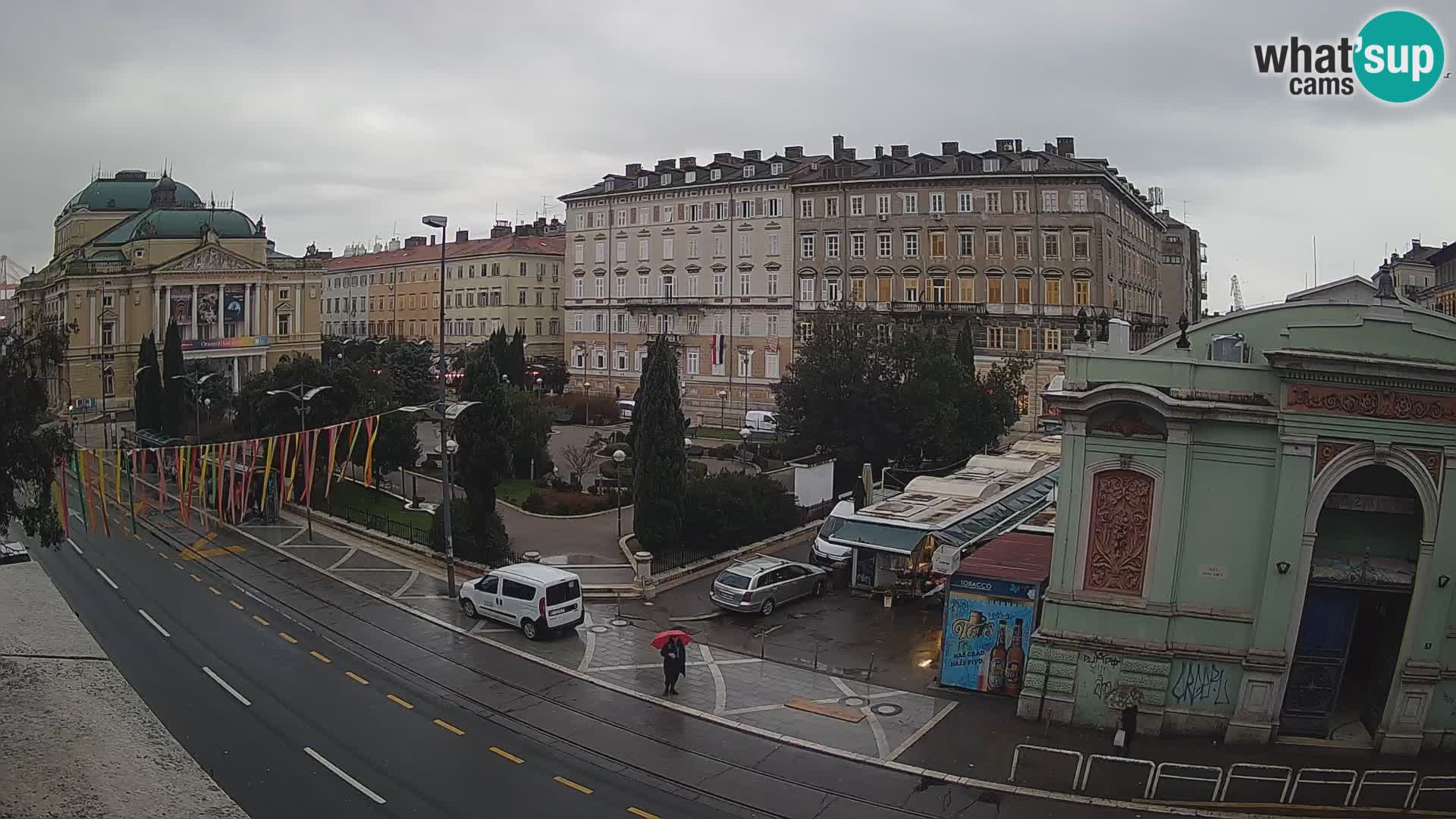Webcam Rijeka – Parque i Teatro Nacional Croato Ivan pl. Zajc
