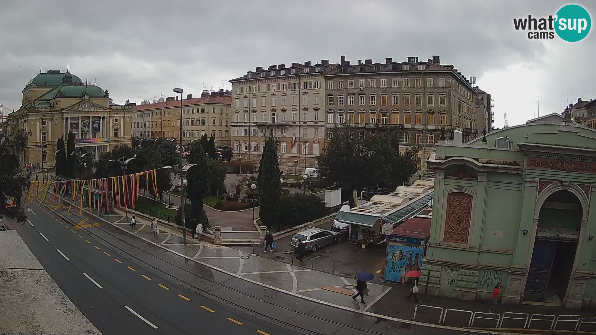 Webcam Rijeka – Parque i Teatro Nacional Croato Ivan pl. Zajc