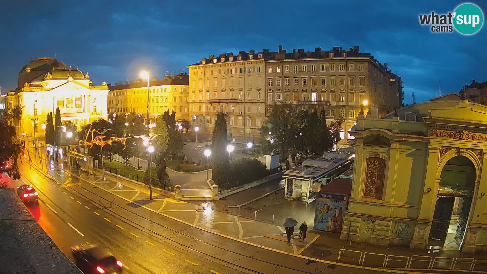 Webcam Rijeka – Park and  Croatian National Theatre Ivan pl. Zajc
