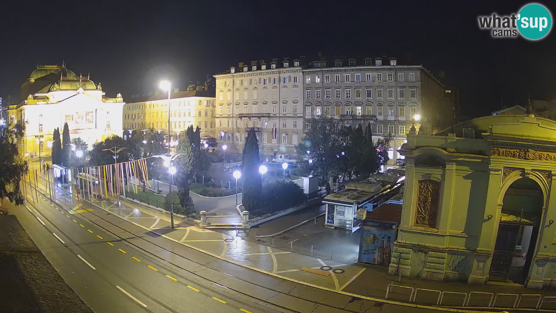 Webcam Fiume – Parco e Teatro nazionale Croato Ivan pl. Zajc