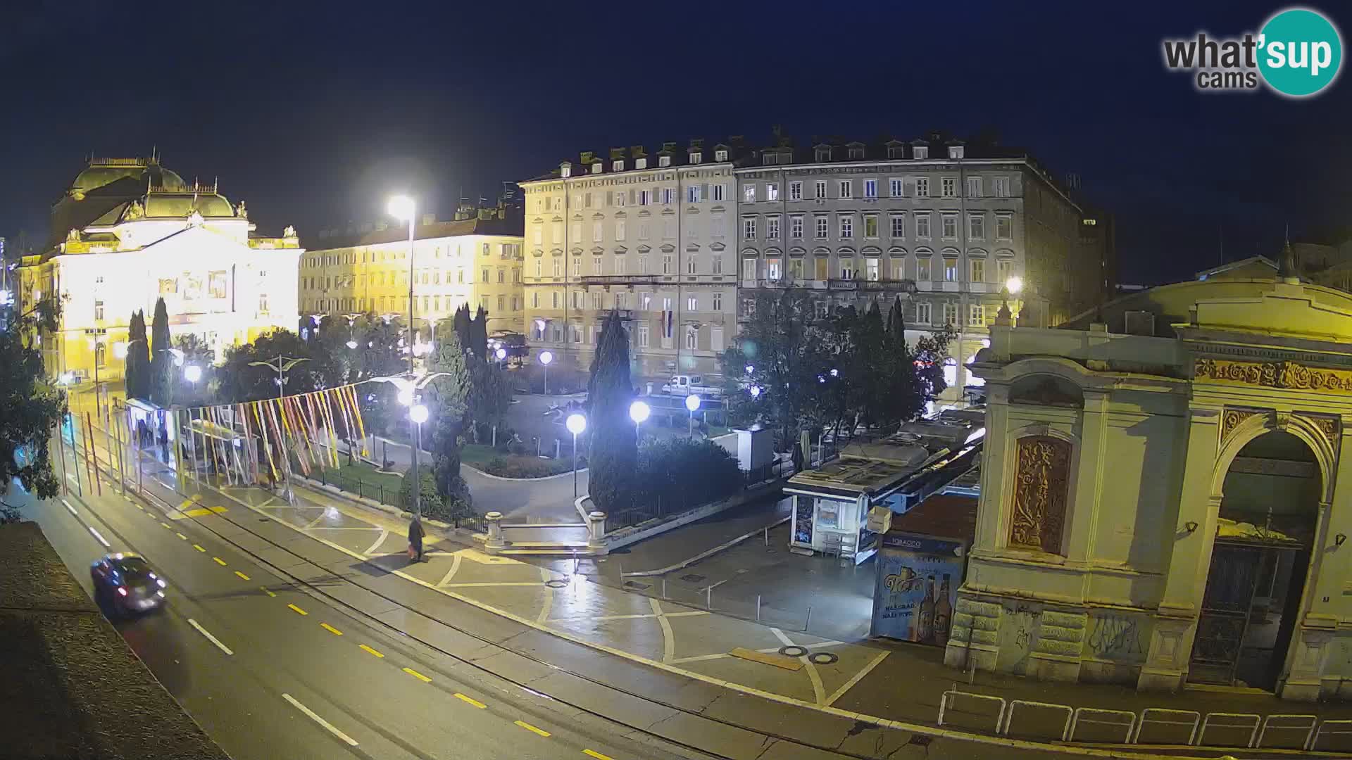 Webcam Rijeka – Park and  Croatian National Theatre Ivan pl. Zajc