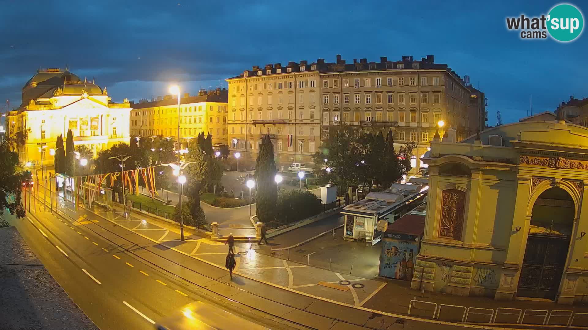 Webcam Fiume – Parco e Teatro nazionale Croato Ivan pl. Zajc
