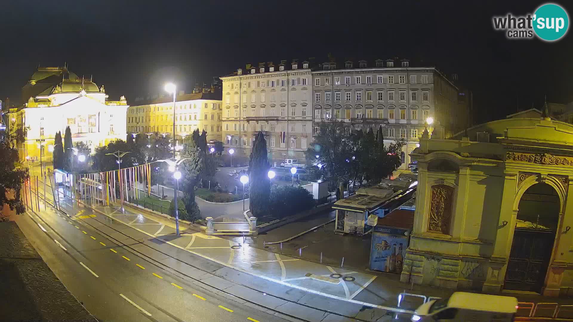 Webcam Rijeka – Park and  Croatian National Theatre Ivan pl. Zajc
