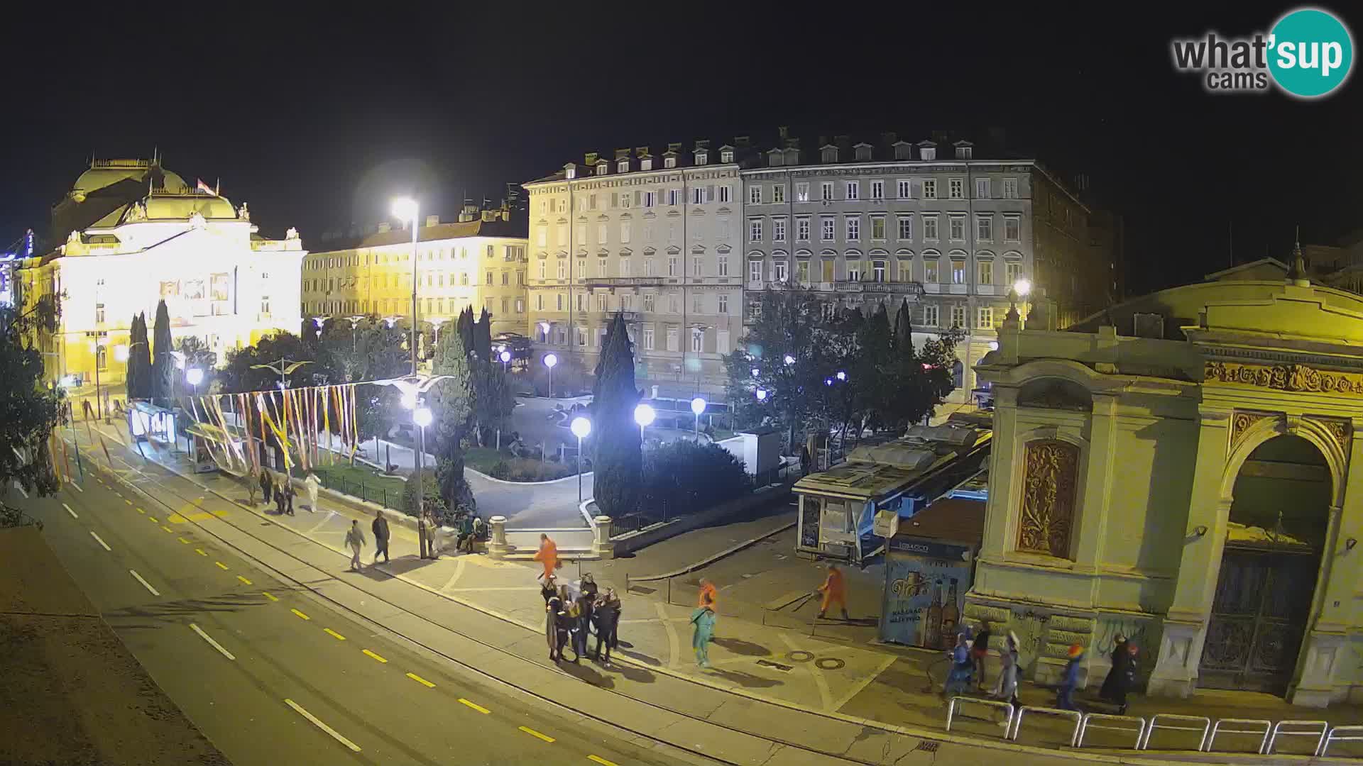 Webcam Rijeka – Park and  Croatian National Theatre Ivan pl. Zajc