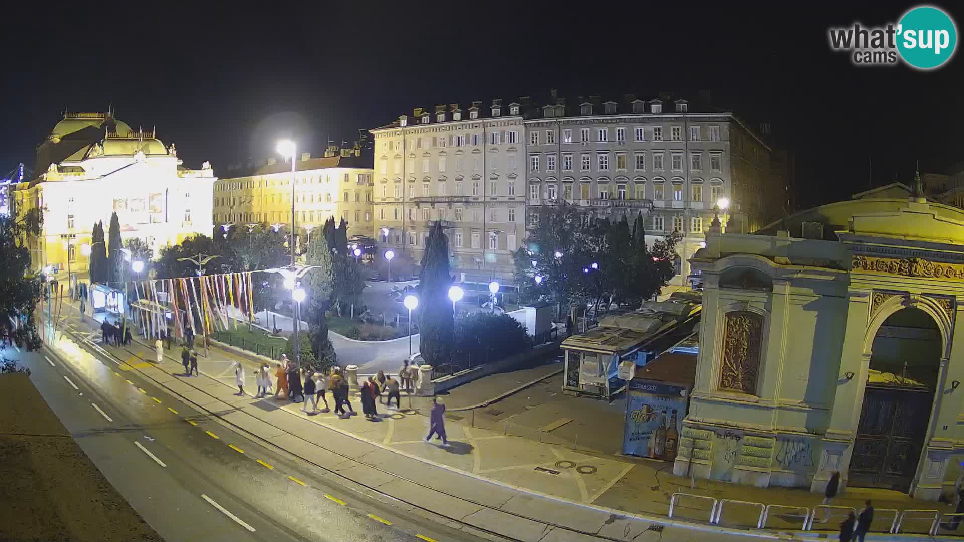 Webcam Rijeka – Parque i Teatro Nacional Croato Ivan pl. Zajc
