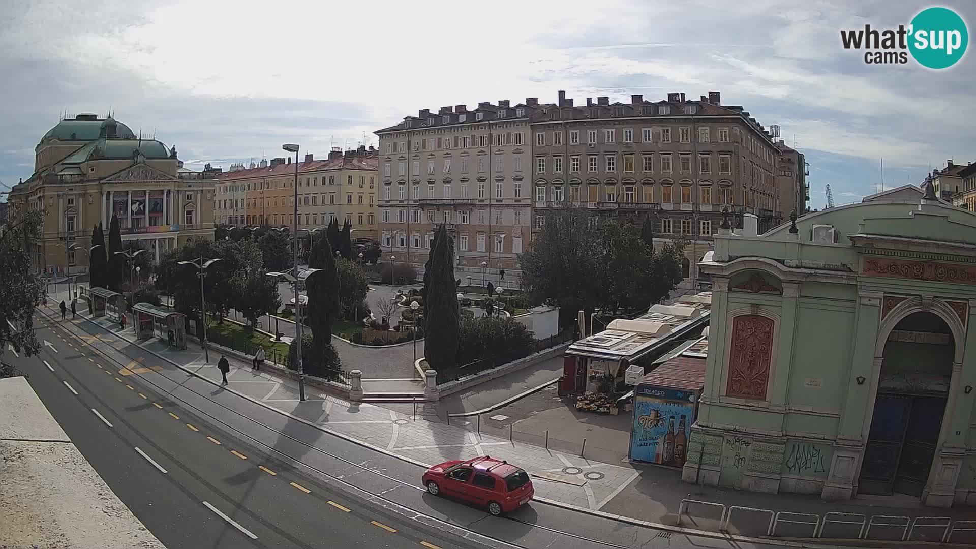Webkam Rijeka – Park i Hrvatsko narodno kazalište Ivana pl. Zajc